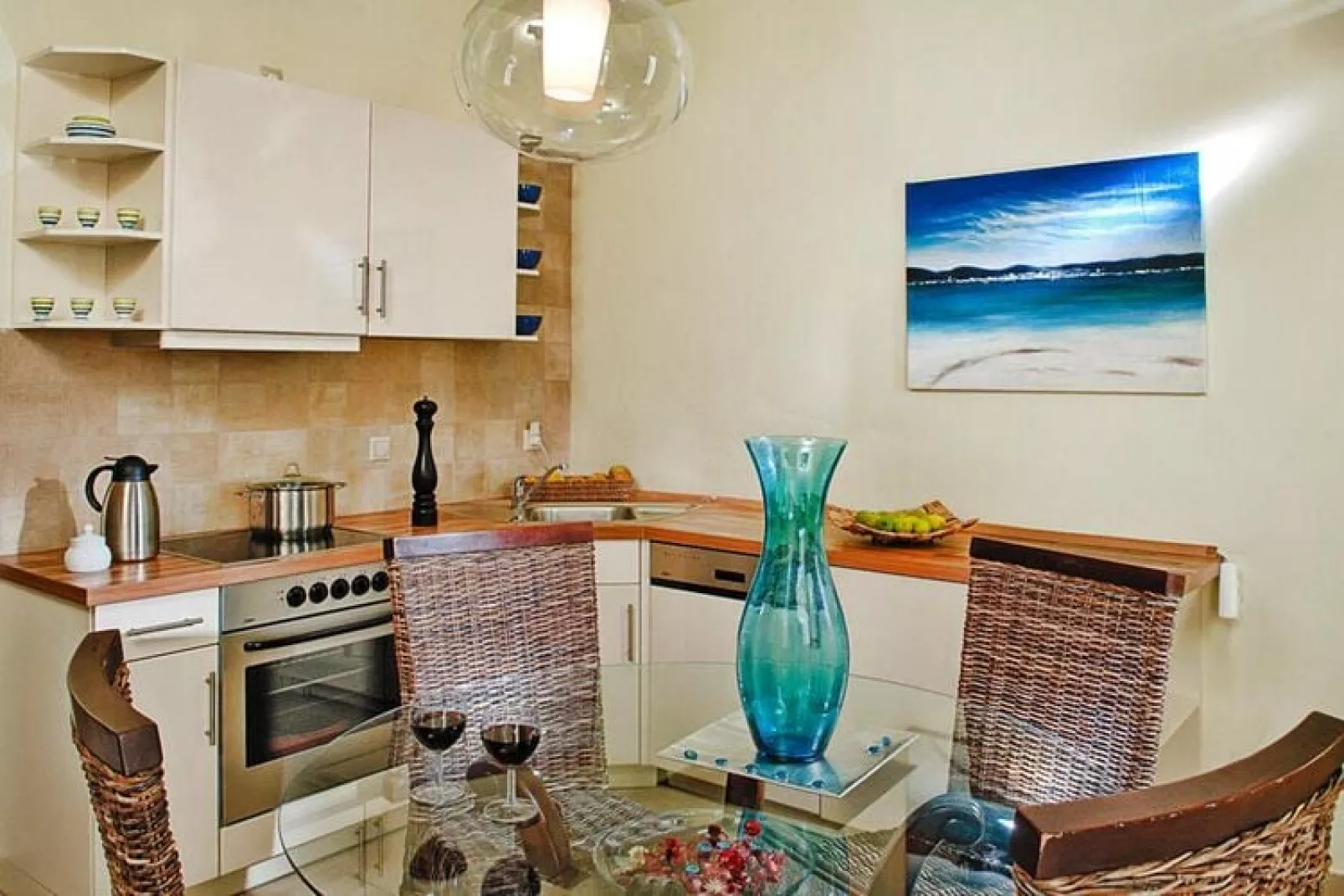 Istron Collection Villas - 3 bedroom villa Ouranos and Helios 150 qm-Keuken