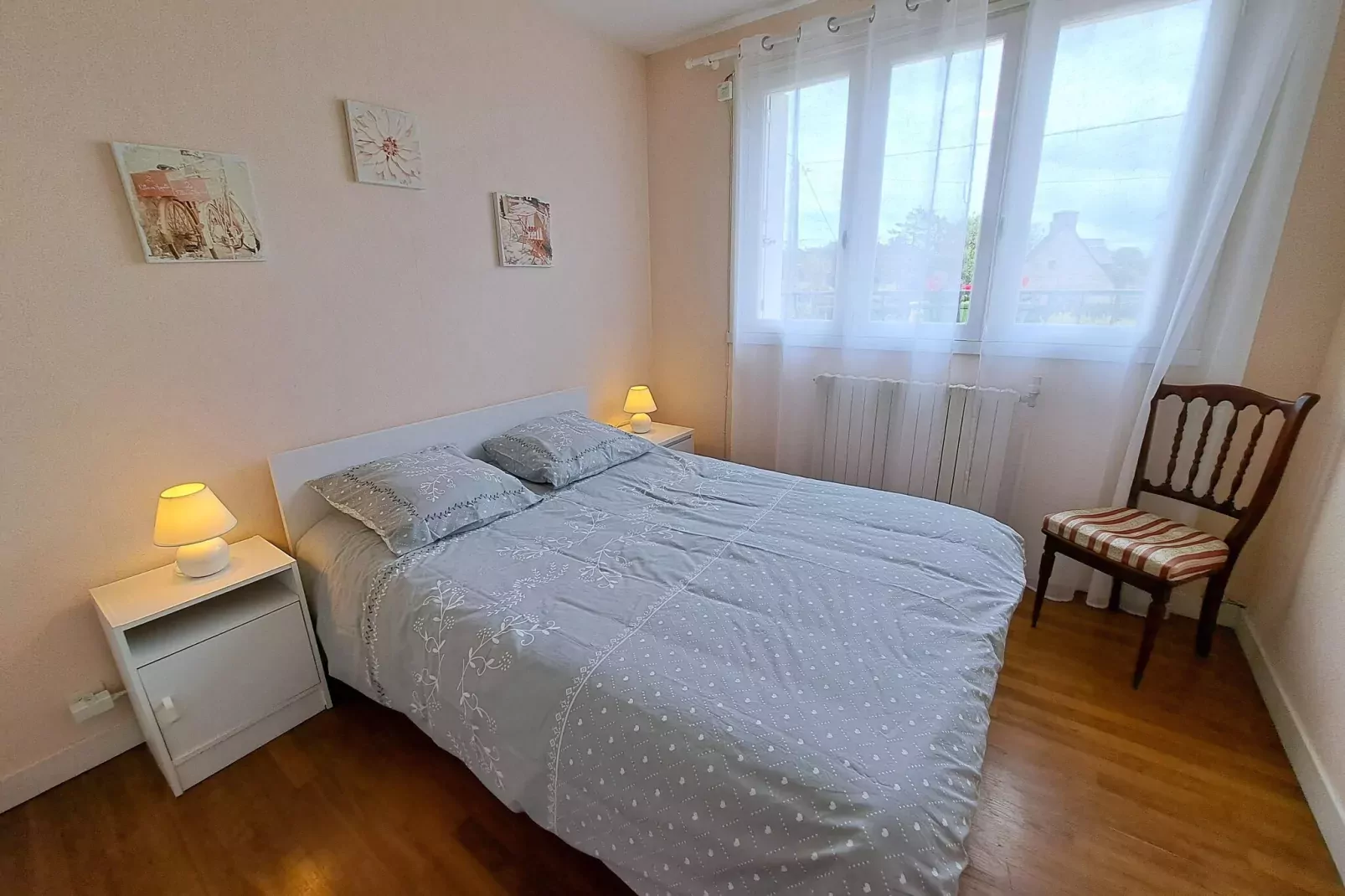 50m vom Sandstrand Ferienhaus Ploudalmézeau-Slaapkamer