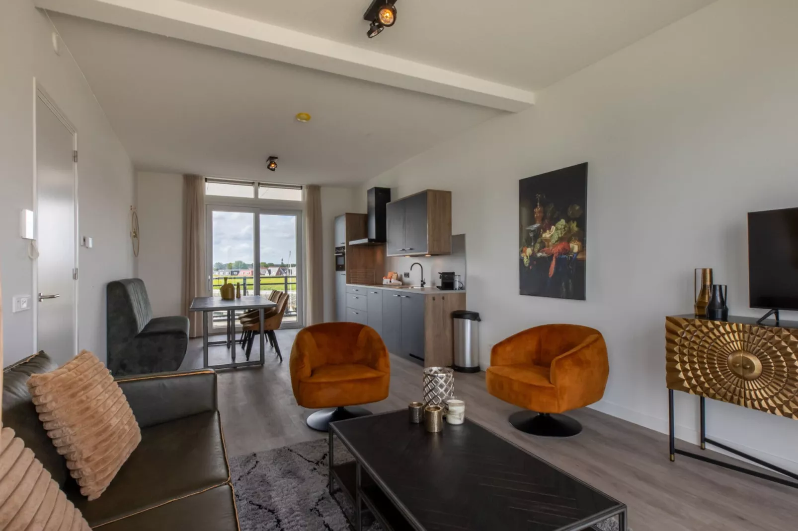 Luxe appartement Vista Maris - Havenweg 8-38  Sint-Annaland-Woonkamer