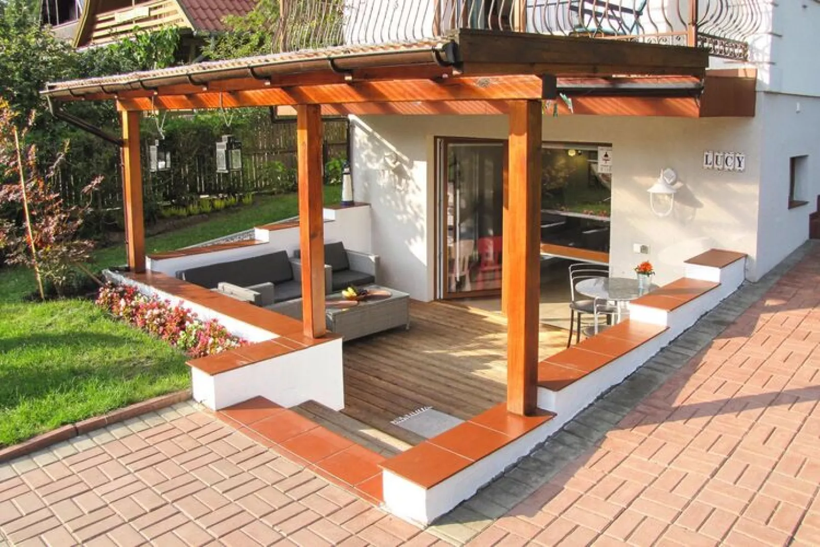 Holiday home Wrony 100 qm-Terras