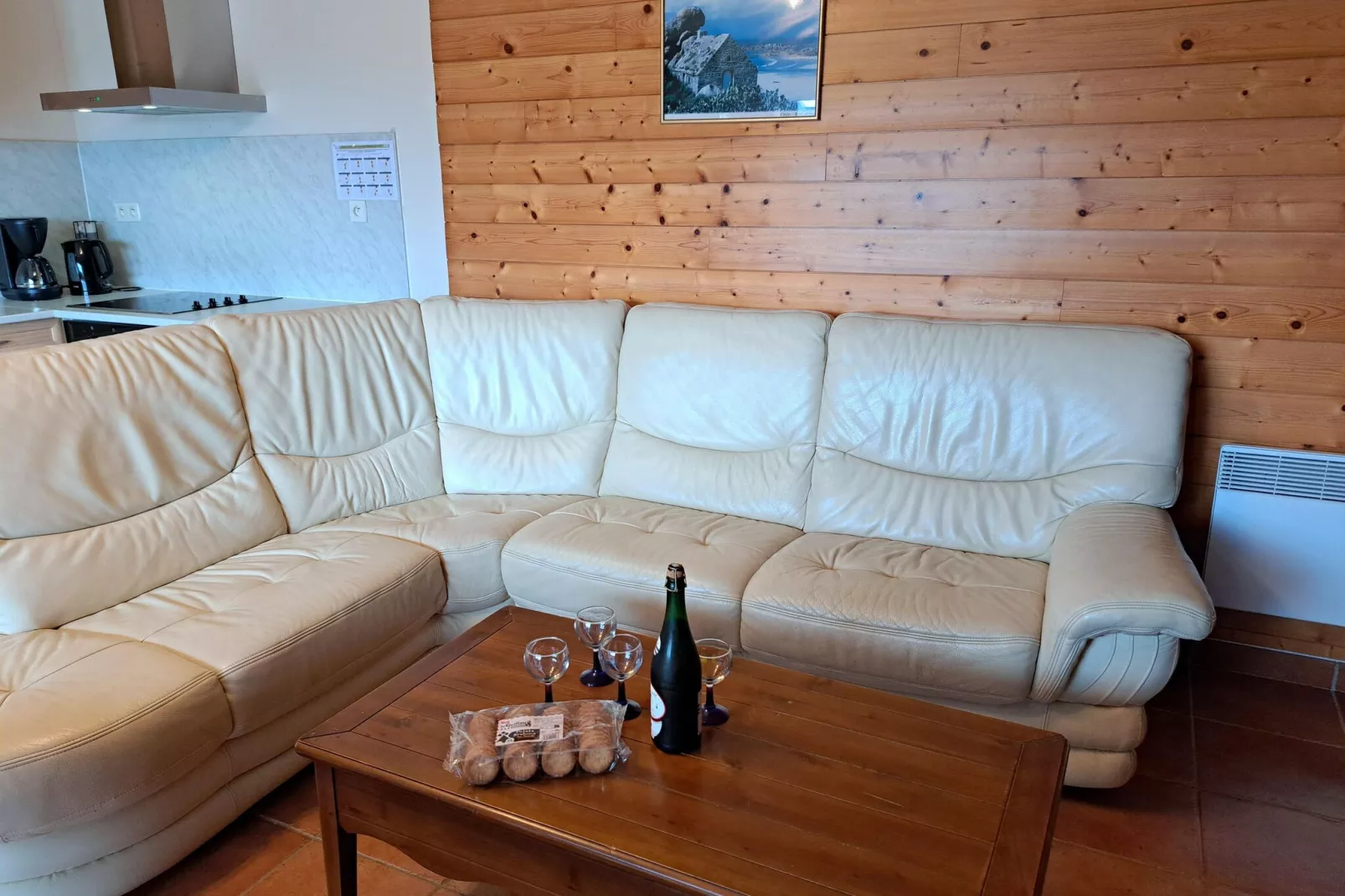 Steinhaus in Strandnähe Cléder-Woonkamer
