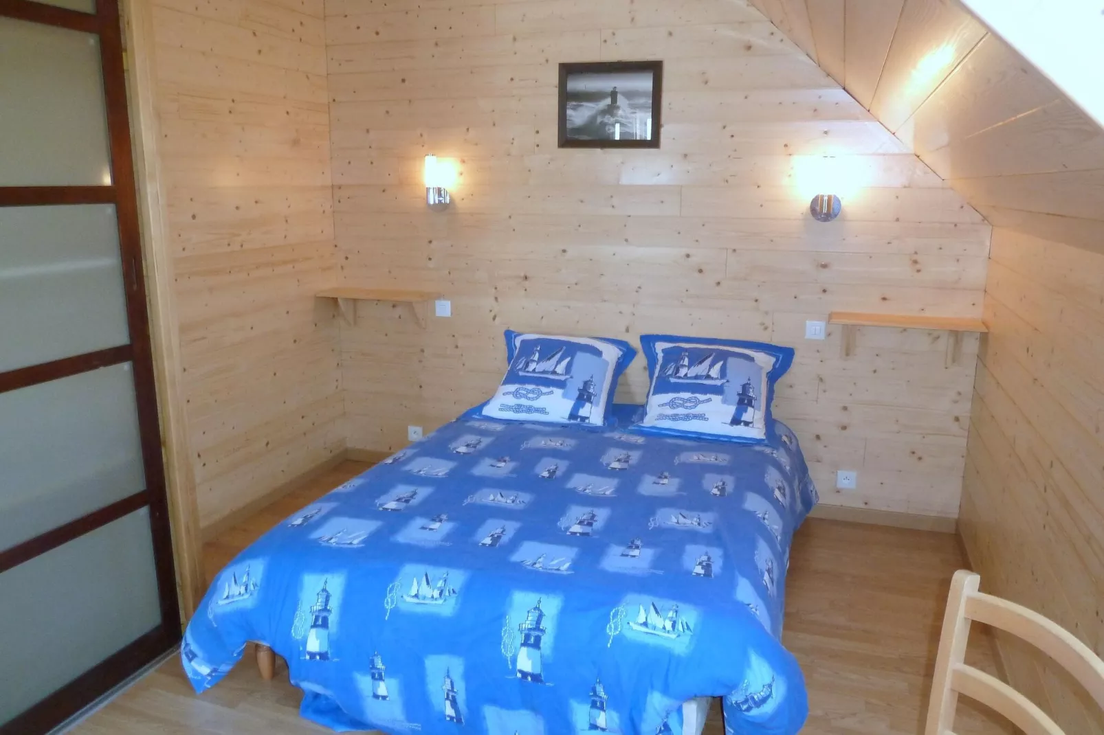 Ferienhaus mit teils Meerblick Cléder-Slaapkamer