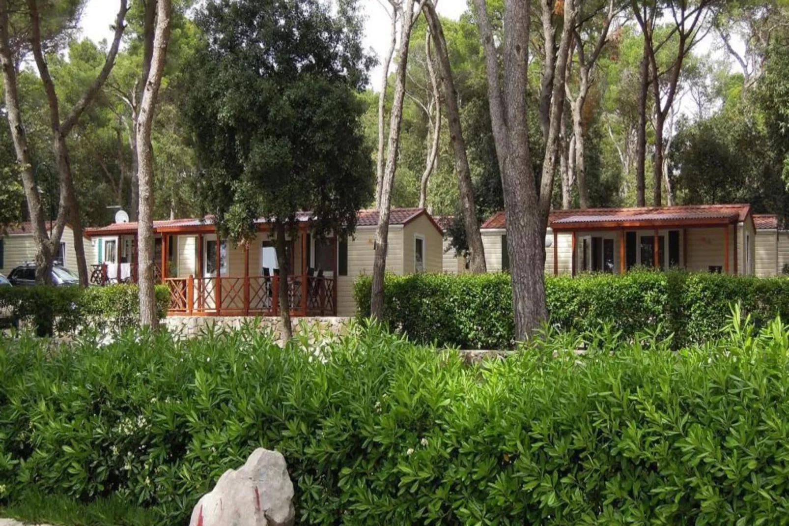 Mobile Homes in Camping Park Soline - Biograd - Type Dalmatia Plus-Tuinen zomer