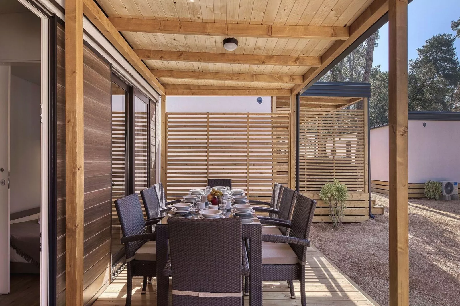 Mobile Homes in Camping Park Soline - Biograd - Type Glamping Family Deluxe-Terrasbalkon
