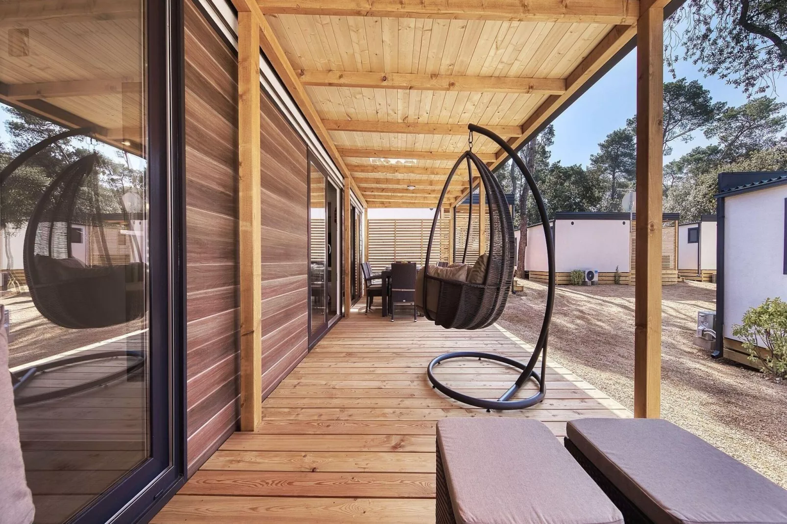 Mobile Homes in Camping Park Soline - Biograd - Type Glamping Family Deluxe-Terrasbalkon