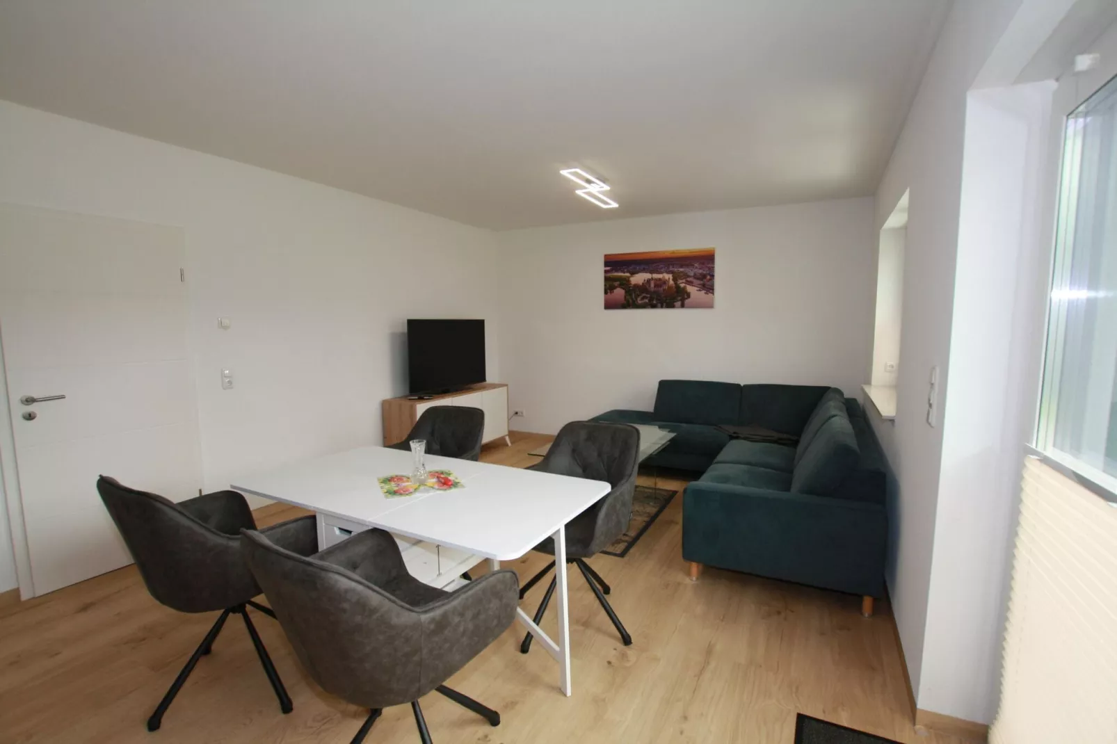 Ferienhaus am Rande der Lewitz-Woonkamer