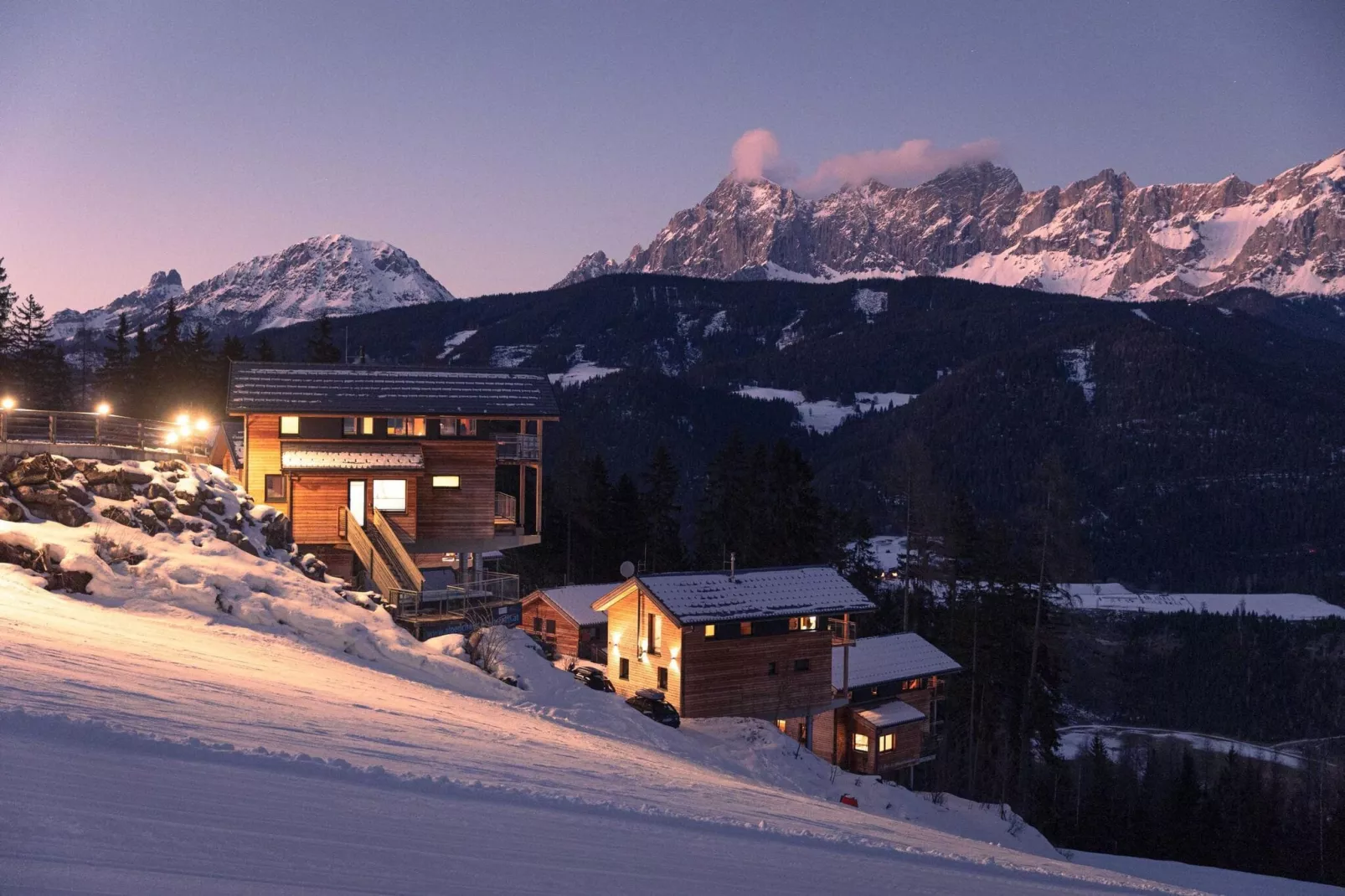 Alpenchalets Reiteralm 13a-Gebied winter 1km