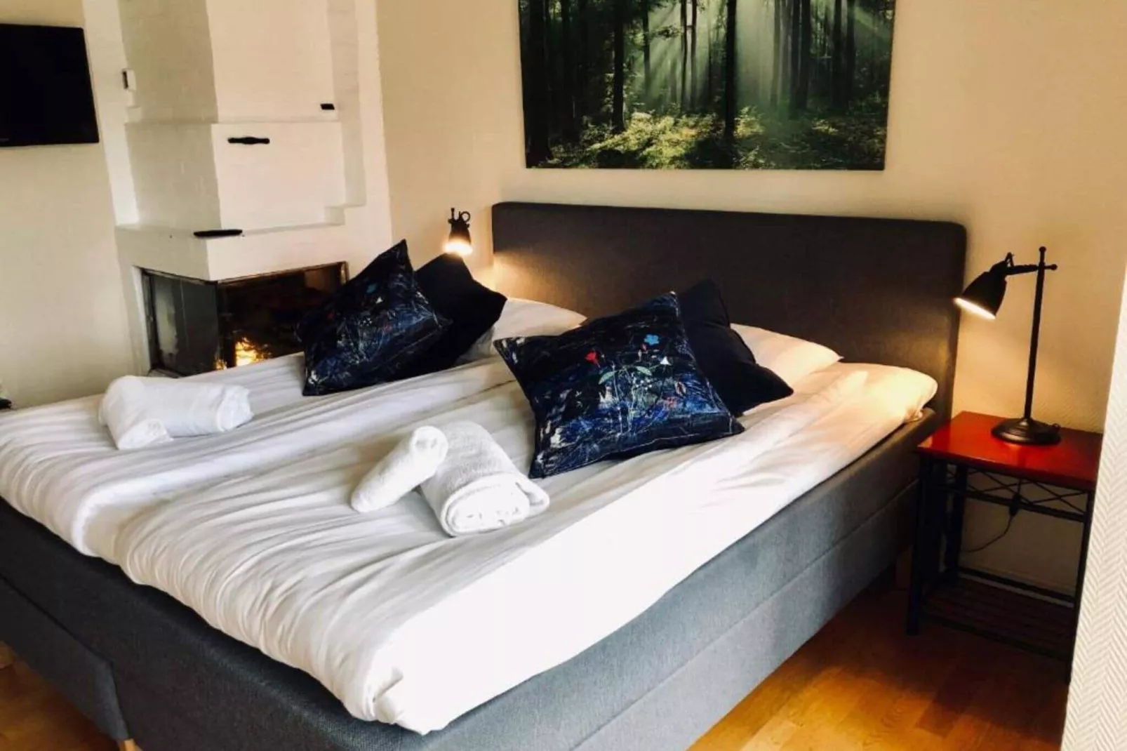 Uitnodigende hotelkamer met gratis ontbijt-Binnen