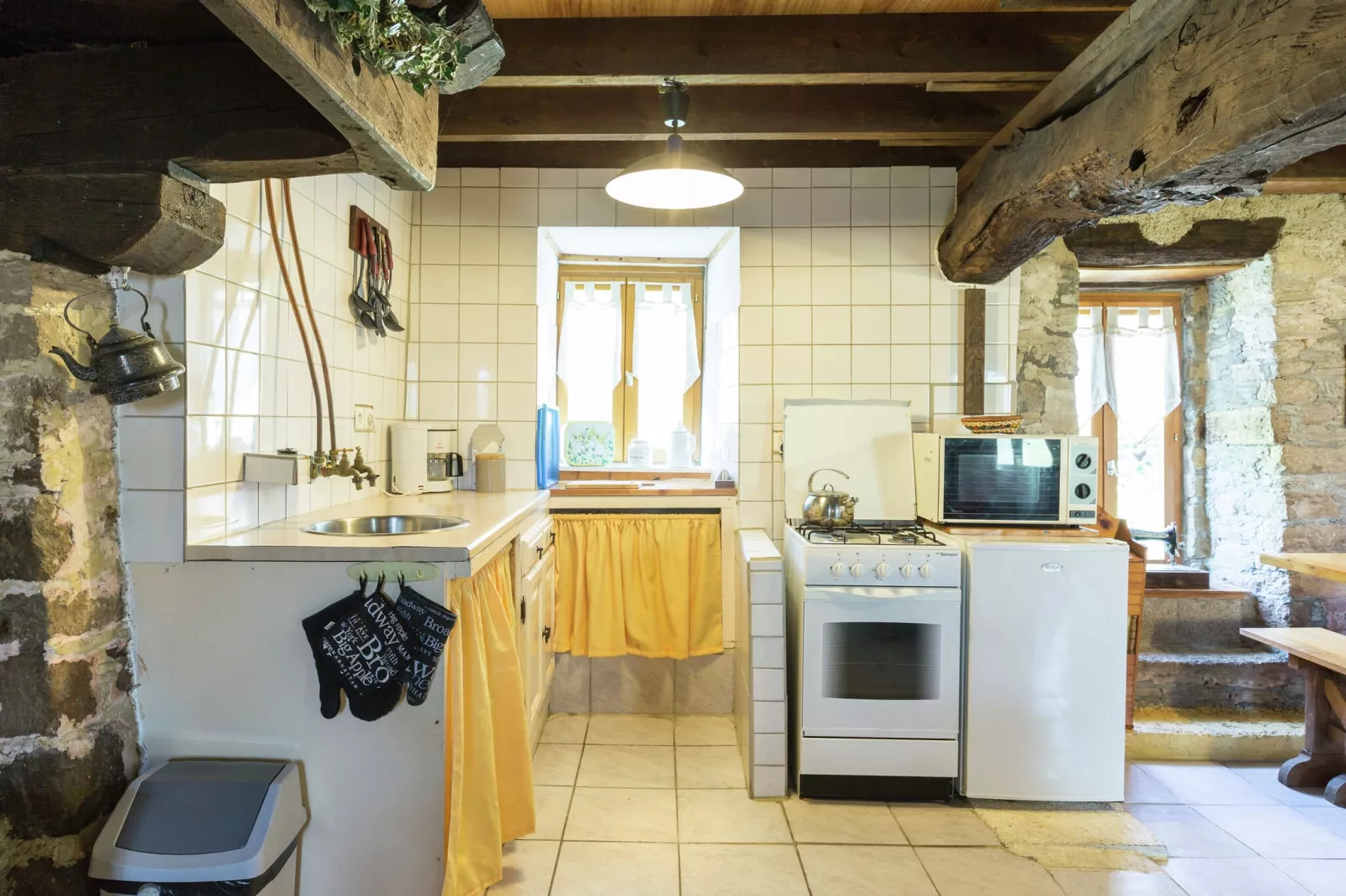 La petite Grenterie en mobil home-Keuken