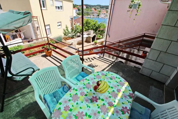 Apartments Radojković Lumbarda -One Bedroom Apartment with Terrace and Partial Sea View(A1)-Terras