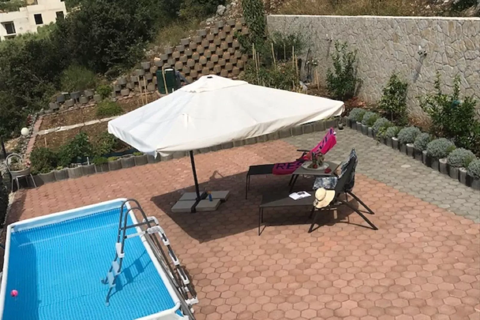 Apartments Palma -Studio with Balcony  and Sea View( Mali )-Zwembad