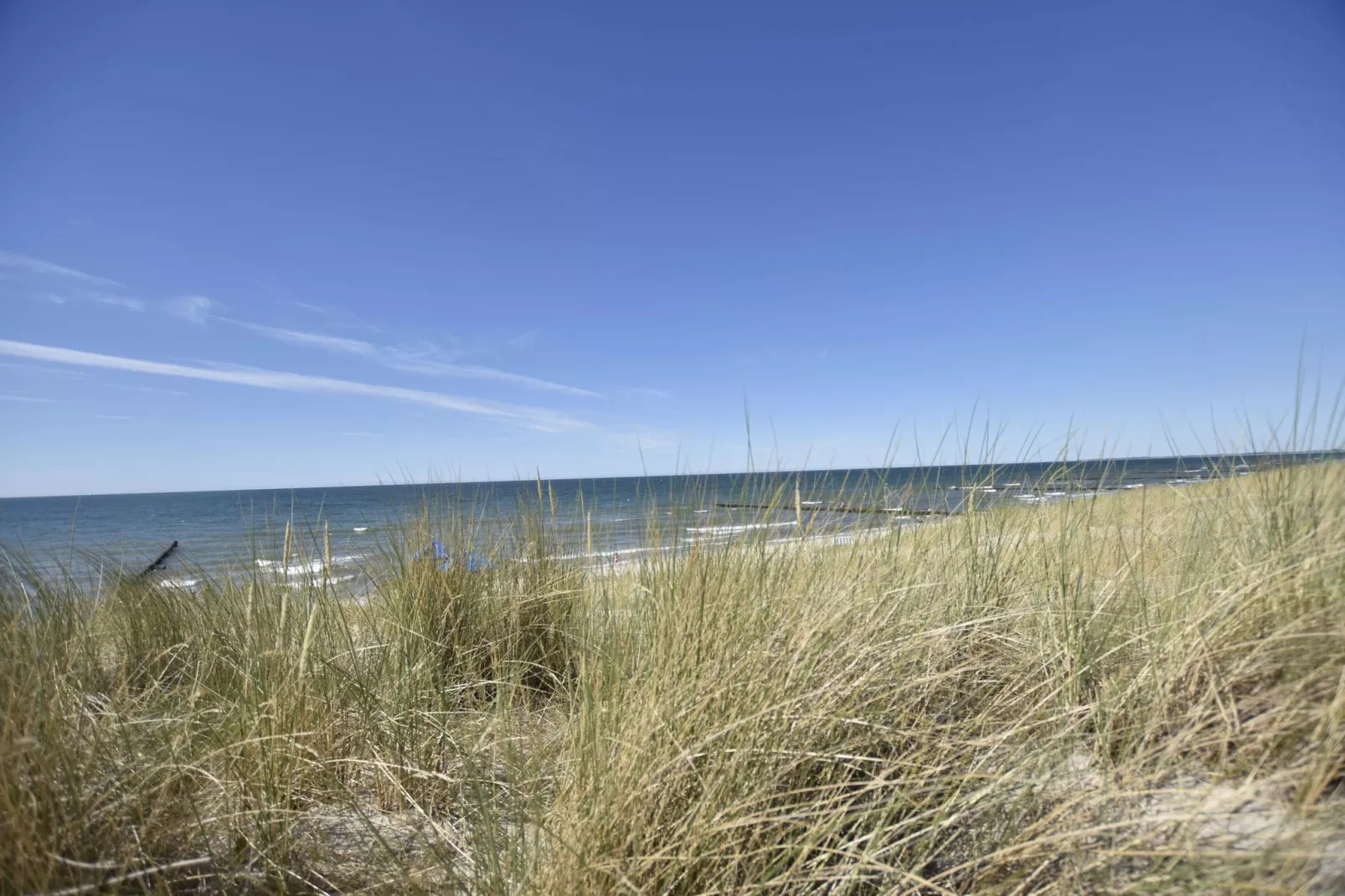 Bernstein mit Balkon am Sandstrand-Gebieden zomer 5km