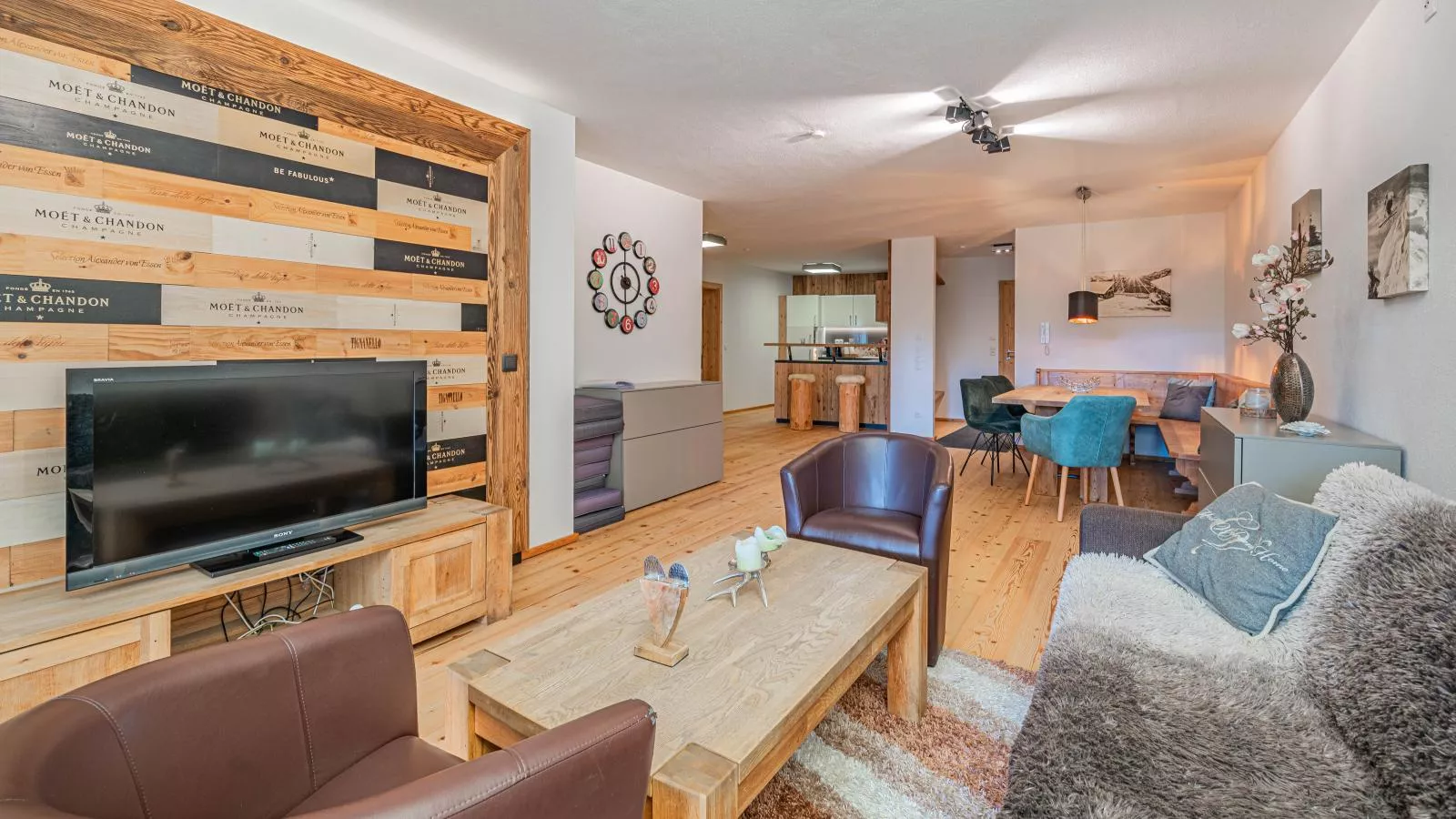 Panorama Chalet Top 2A am Lift Ski-In-Out-Woonkamer