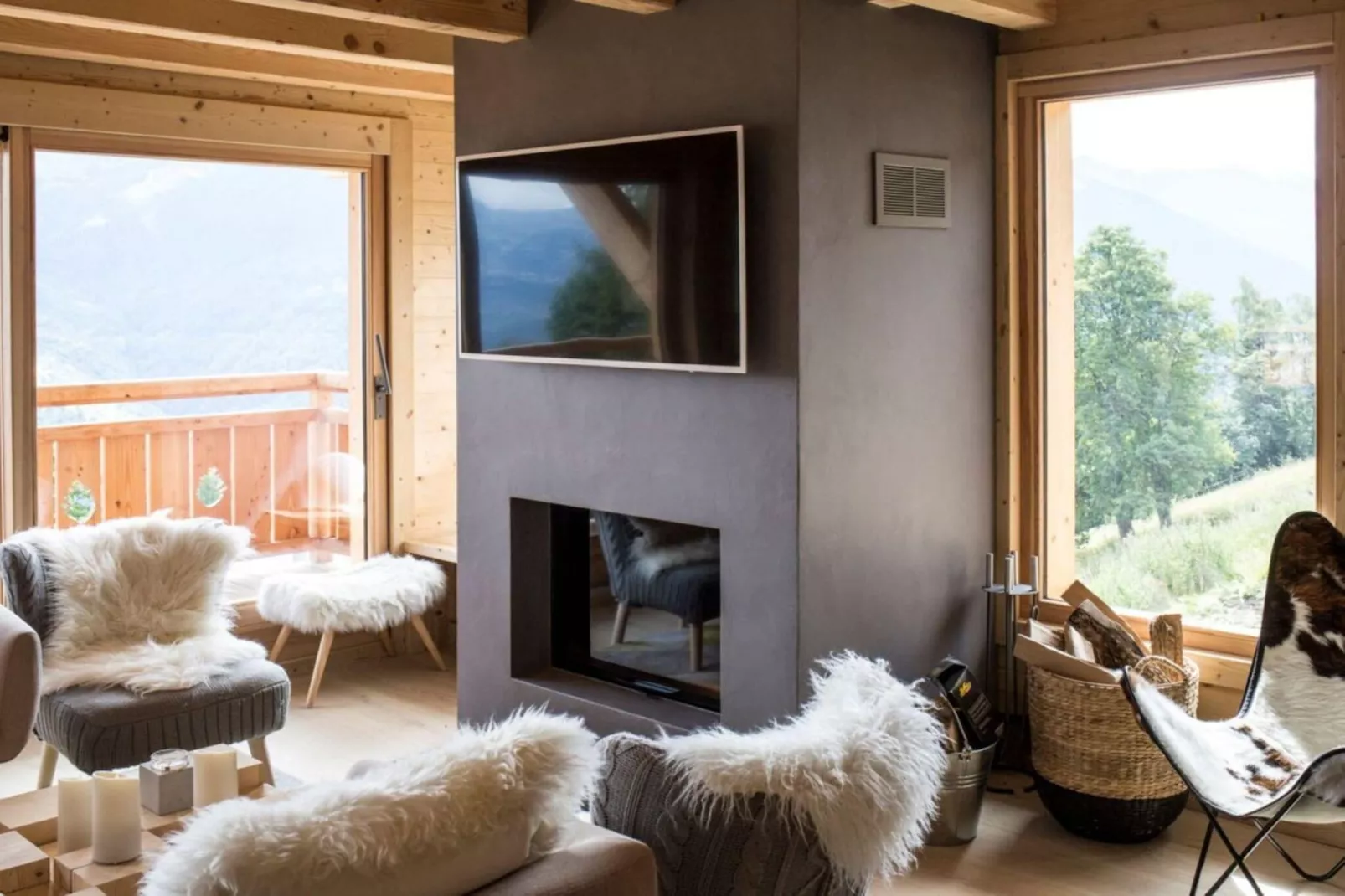 Touti LUXURY & NEW BUILD chalet 10 pers-Woonkamer