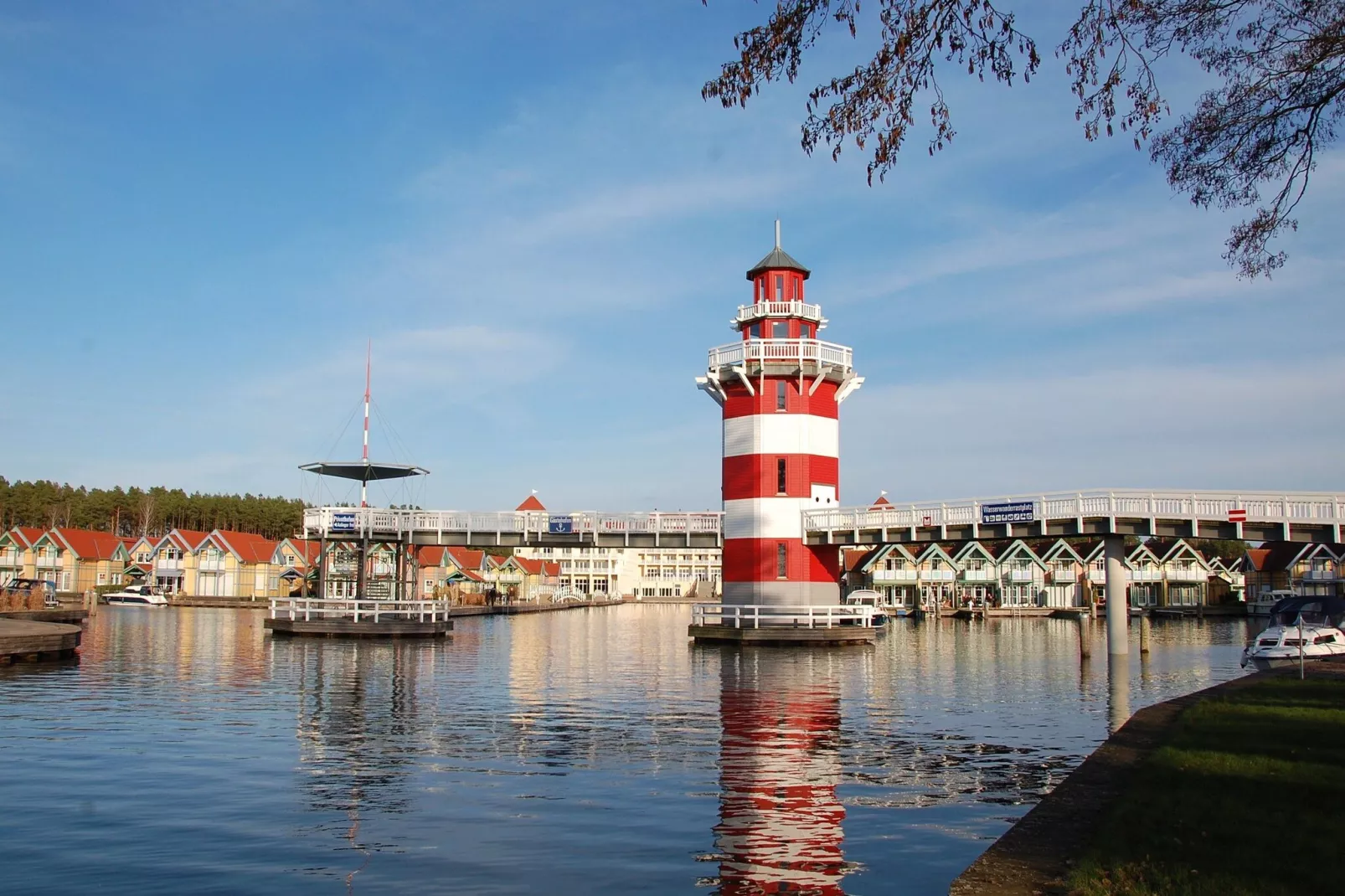 Hafendorf Rheinsberg 2-Gebieden zomer 1km