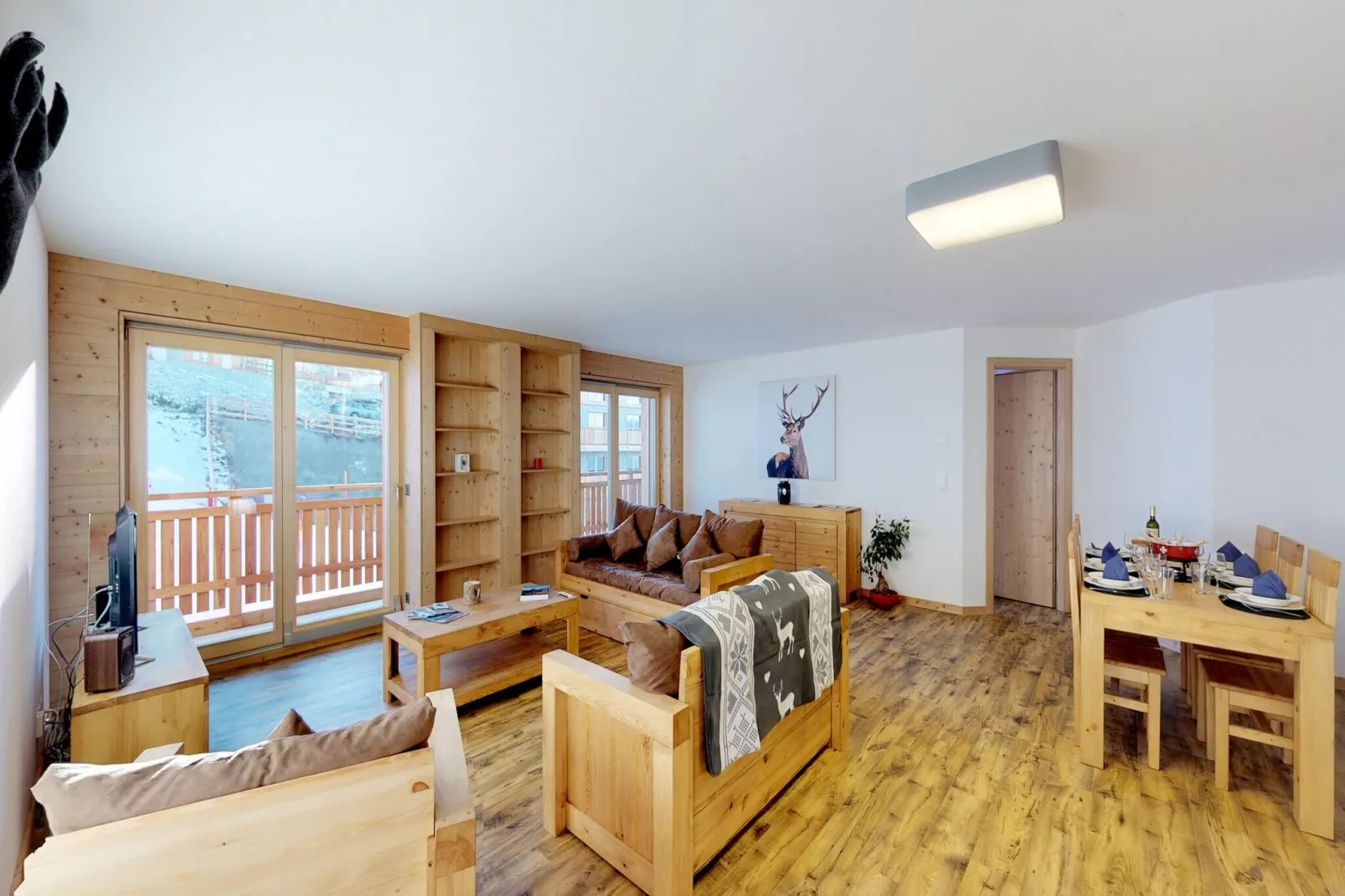 Les Mayens MB 011 - LUXURY apartment 6 pers-Woonkamer