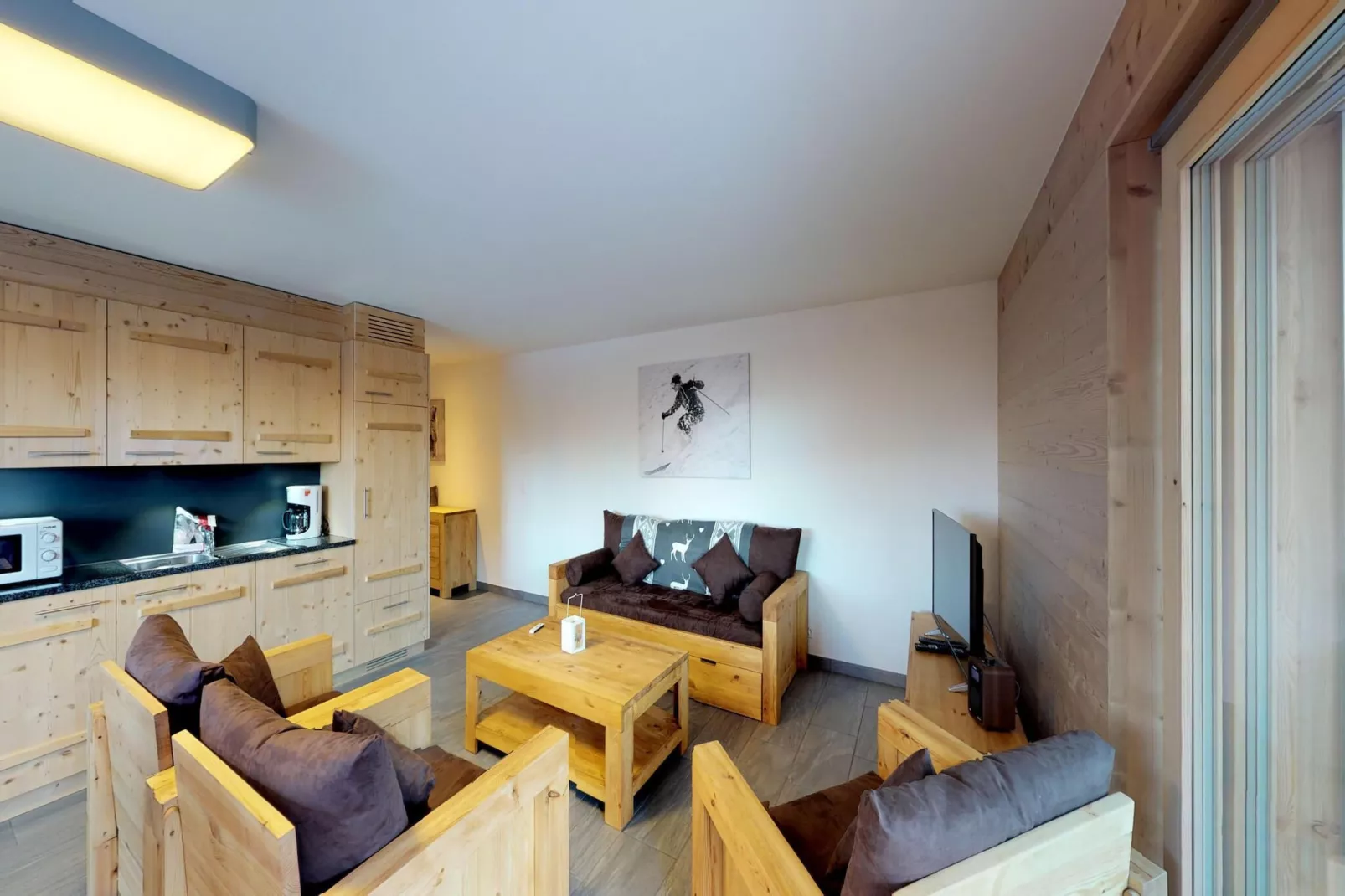 Les Mayens MB 010 - LUXURY apartment 8 pers-Woonkamer