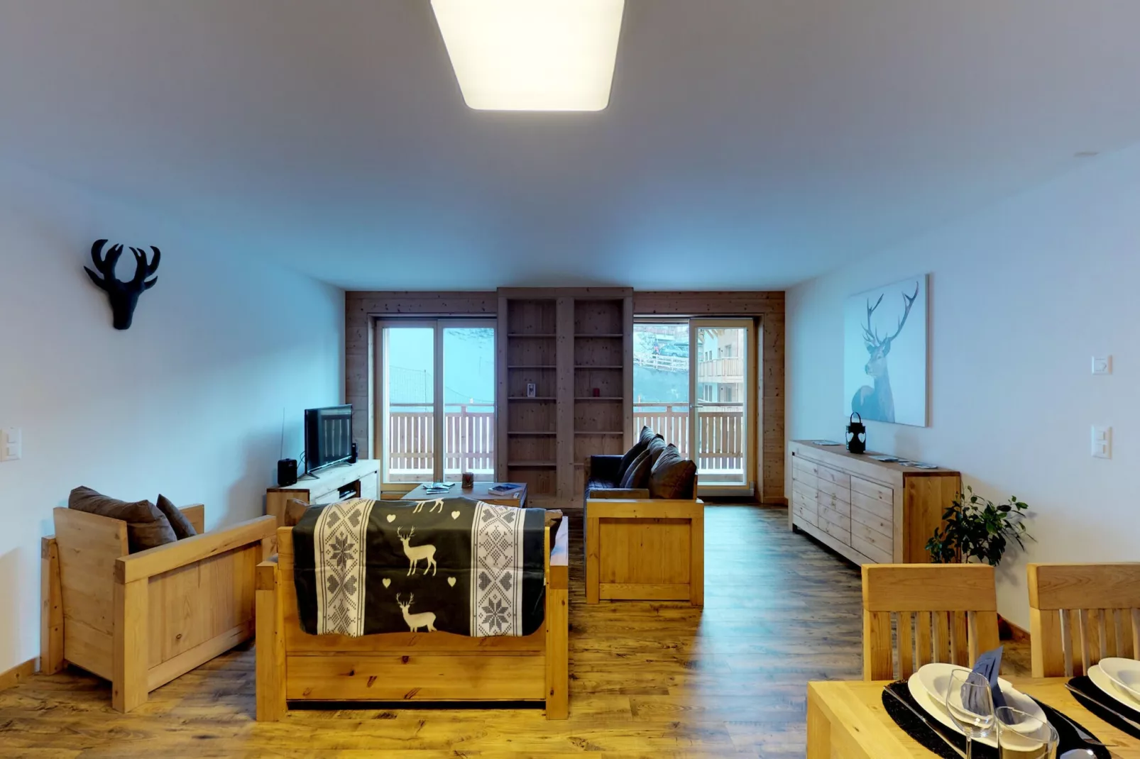 Les Mayens MB 002 - LUXURY apartment 6 pers-Woonkamer