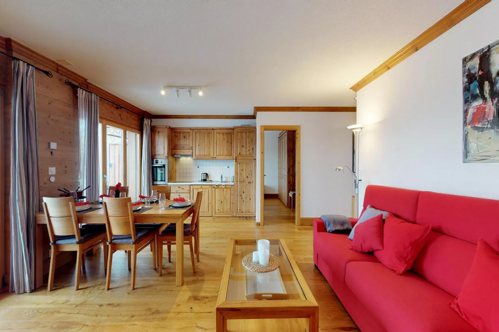Hauts de Veysonnaz HV1 002 - SAUNA apartment 6 per-Woonkamer