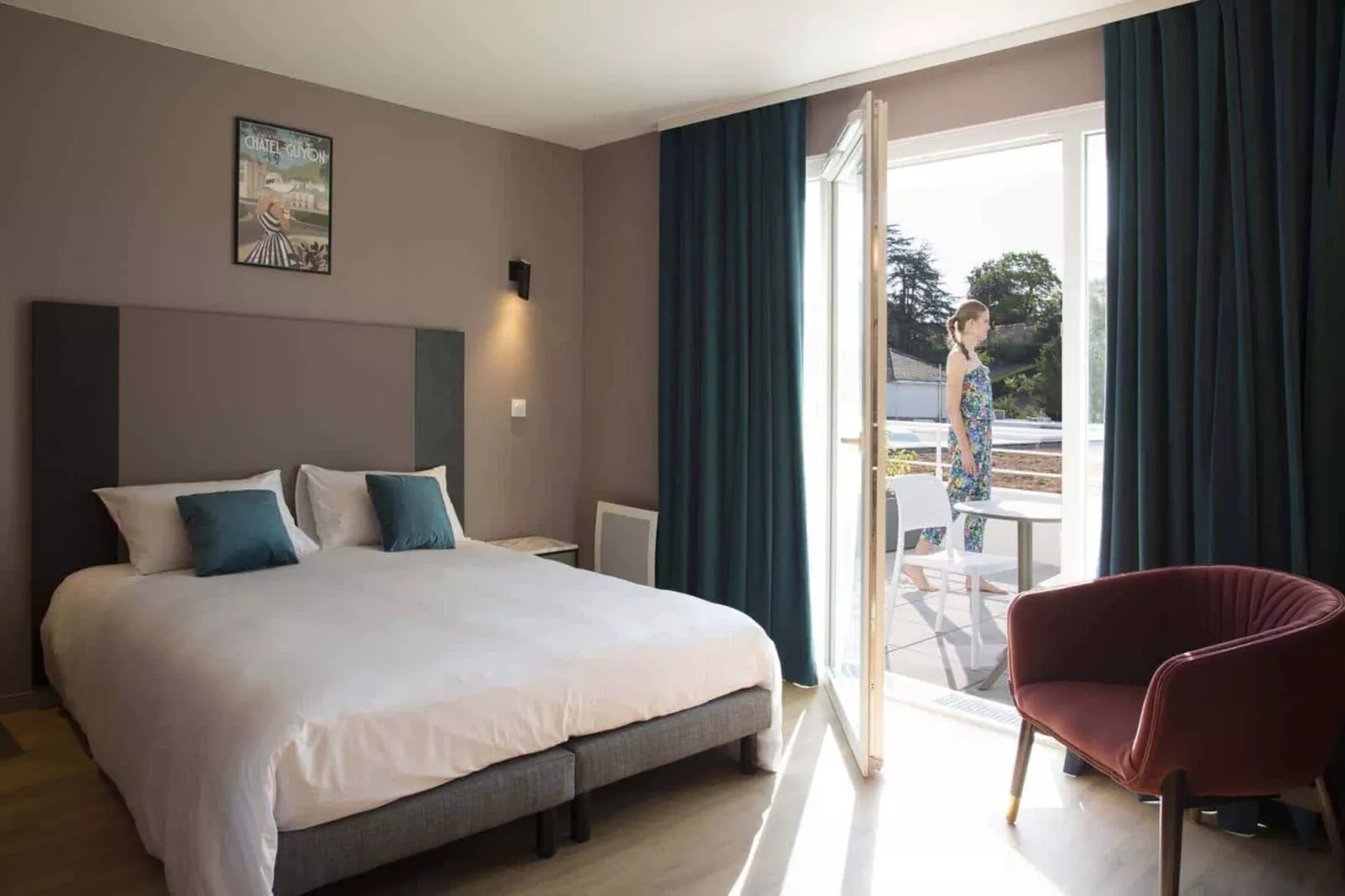 Aiga Resort Thermal Châtel-Guyon - Studio Alou-Slaapkamer