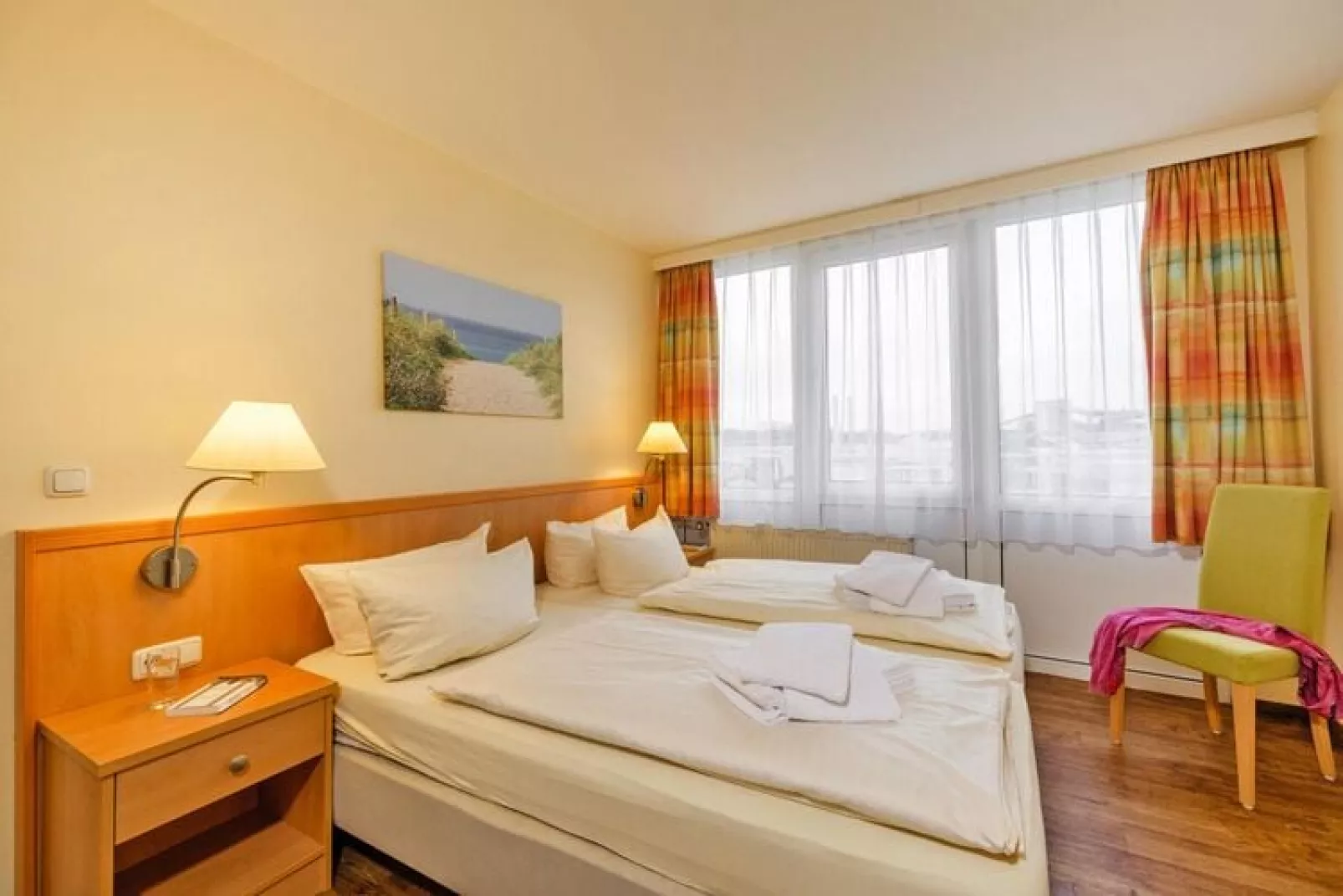 2-Zimmer-Appartement "Am Park"-Slaapkamer