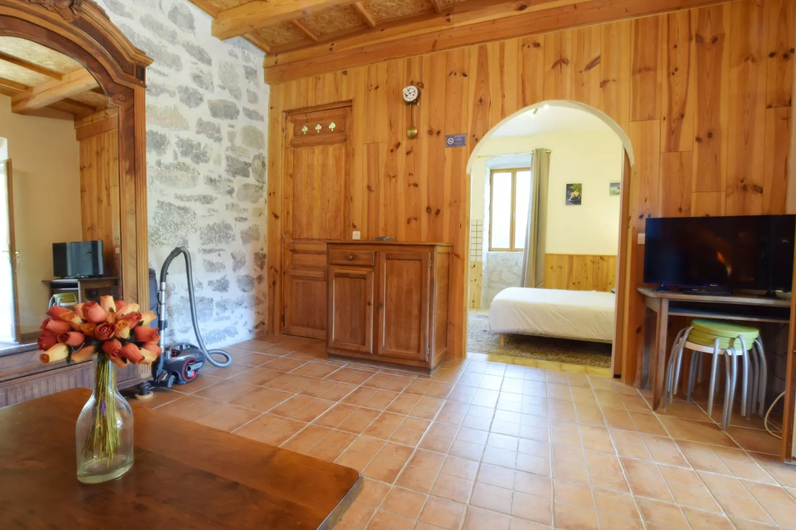 Gite avec mezzanine-Woonkamer