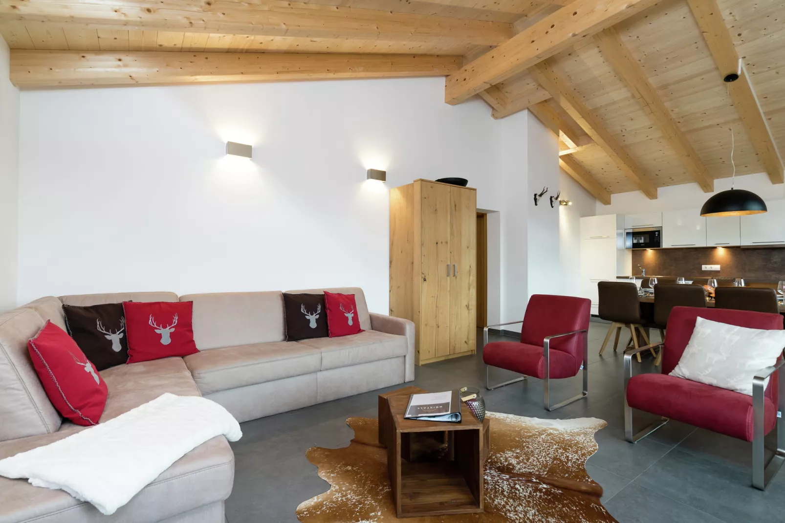 Penthouse Kristall Lodge-Woonkamer