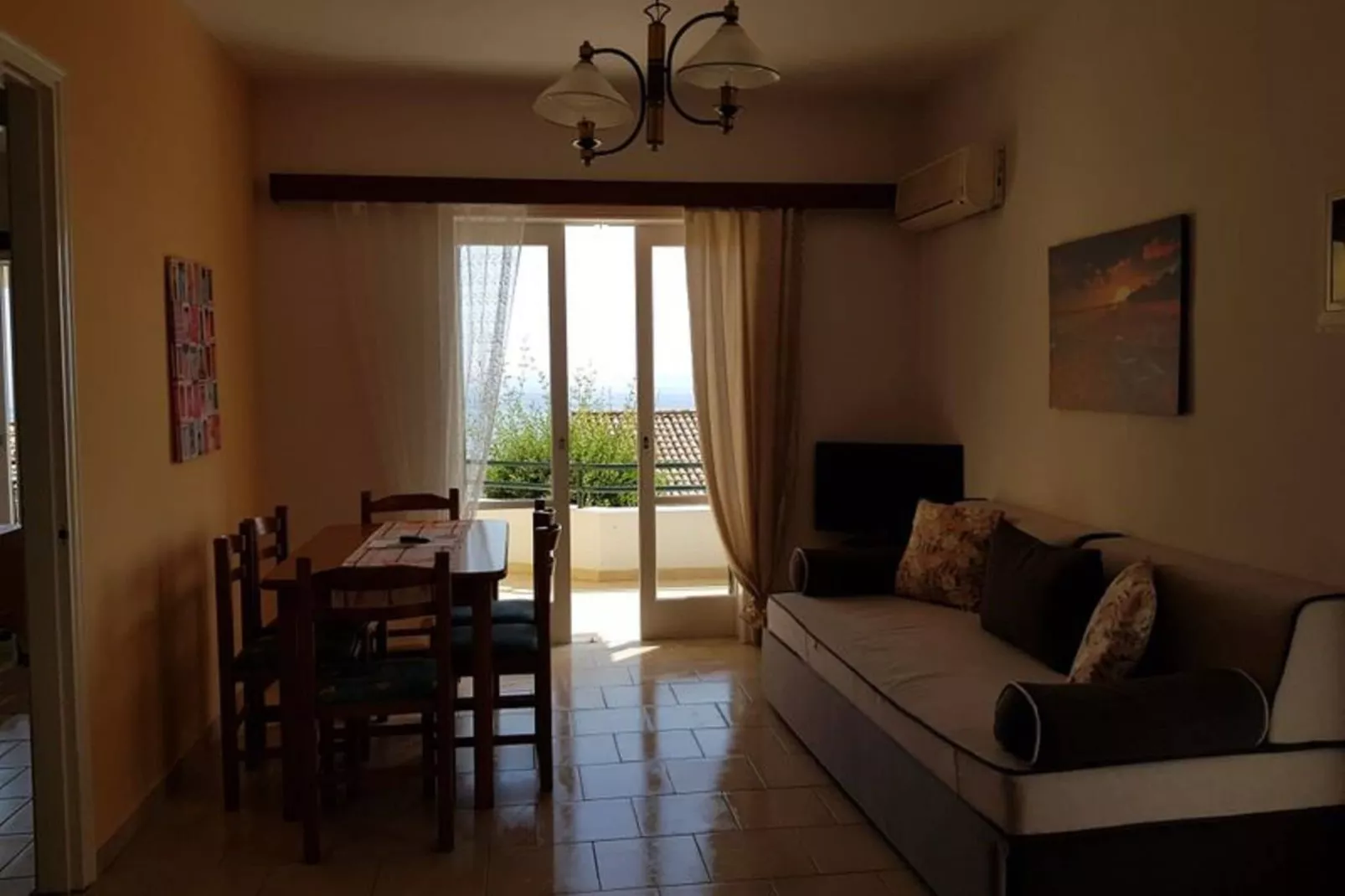 Corfu Glyfada Apartment 90-Woonkamer