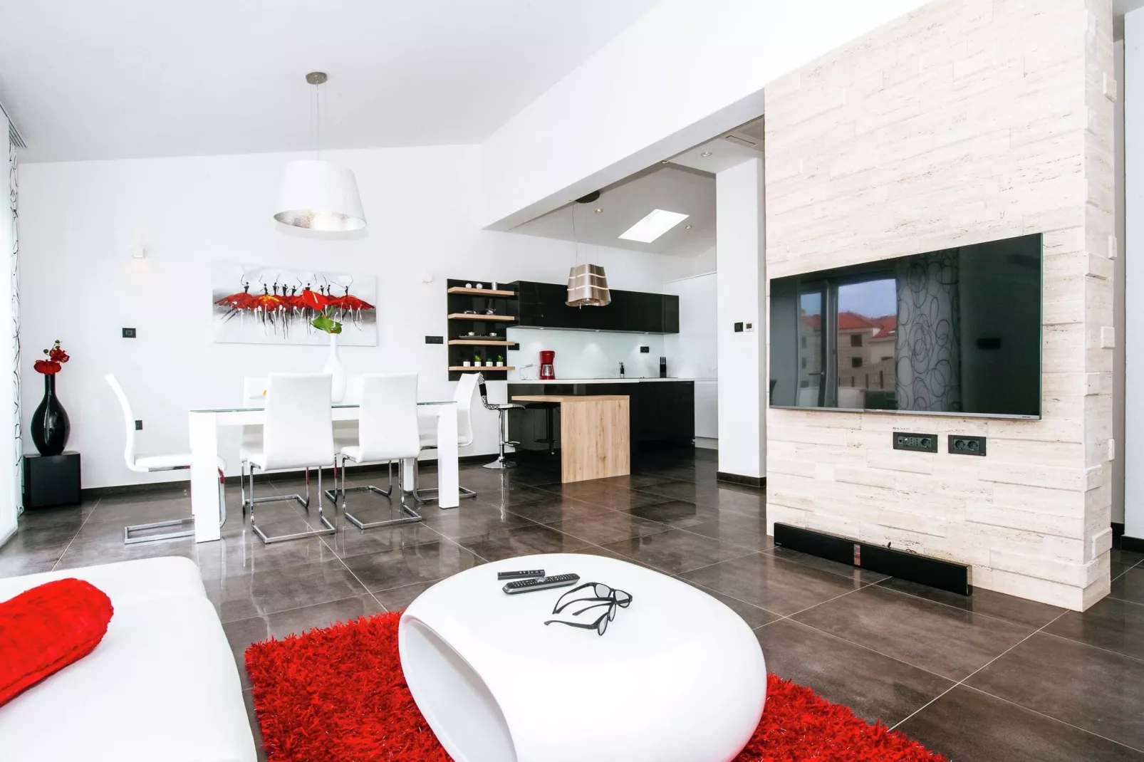 Luxurious apartment Loreta-Woonkamer
