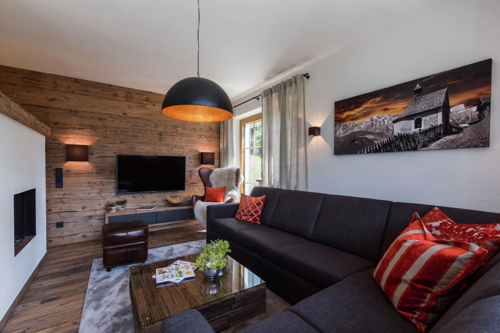 Nationalpark Chalet Dreiherrenspitze-Woonkamer