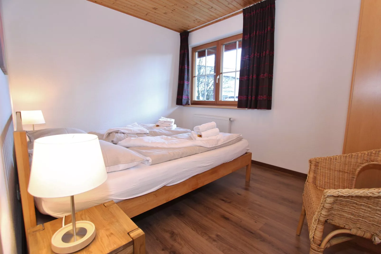 Gezellig appartement in Salzburgerland met tuin en terras-Slaapkamer