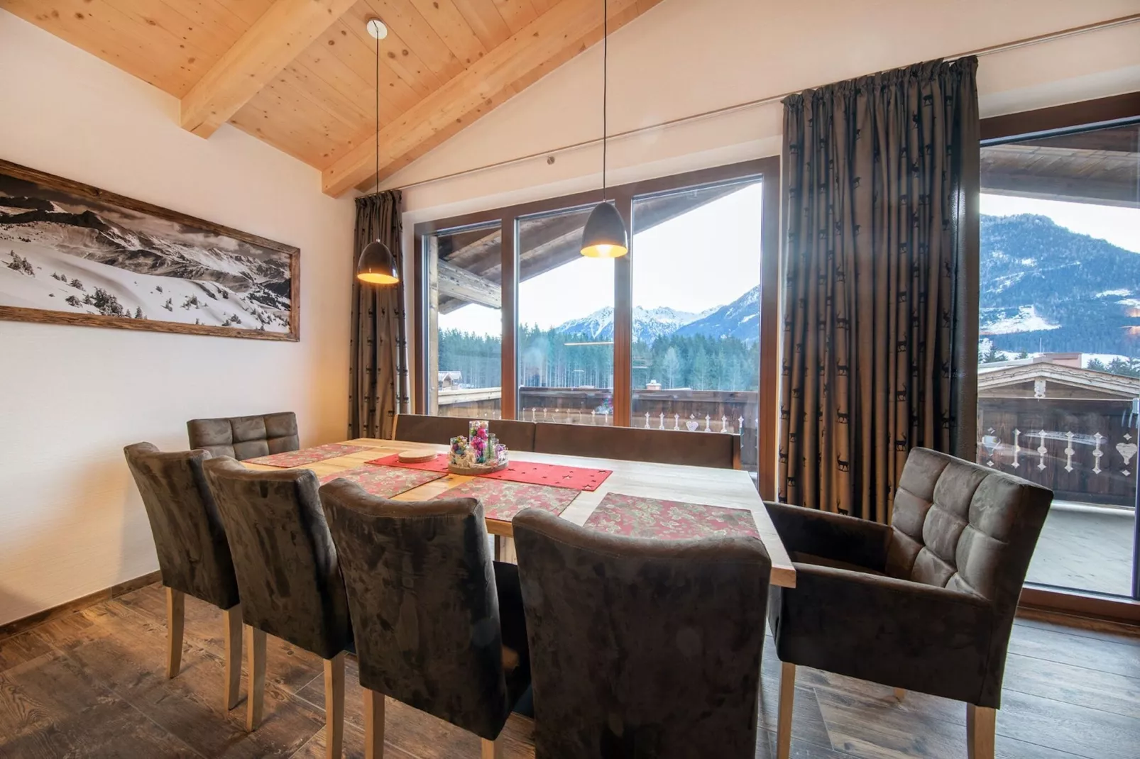 Nationalpark Chalet Lasörling-Woonkamer