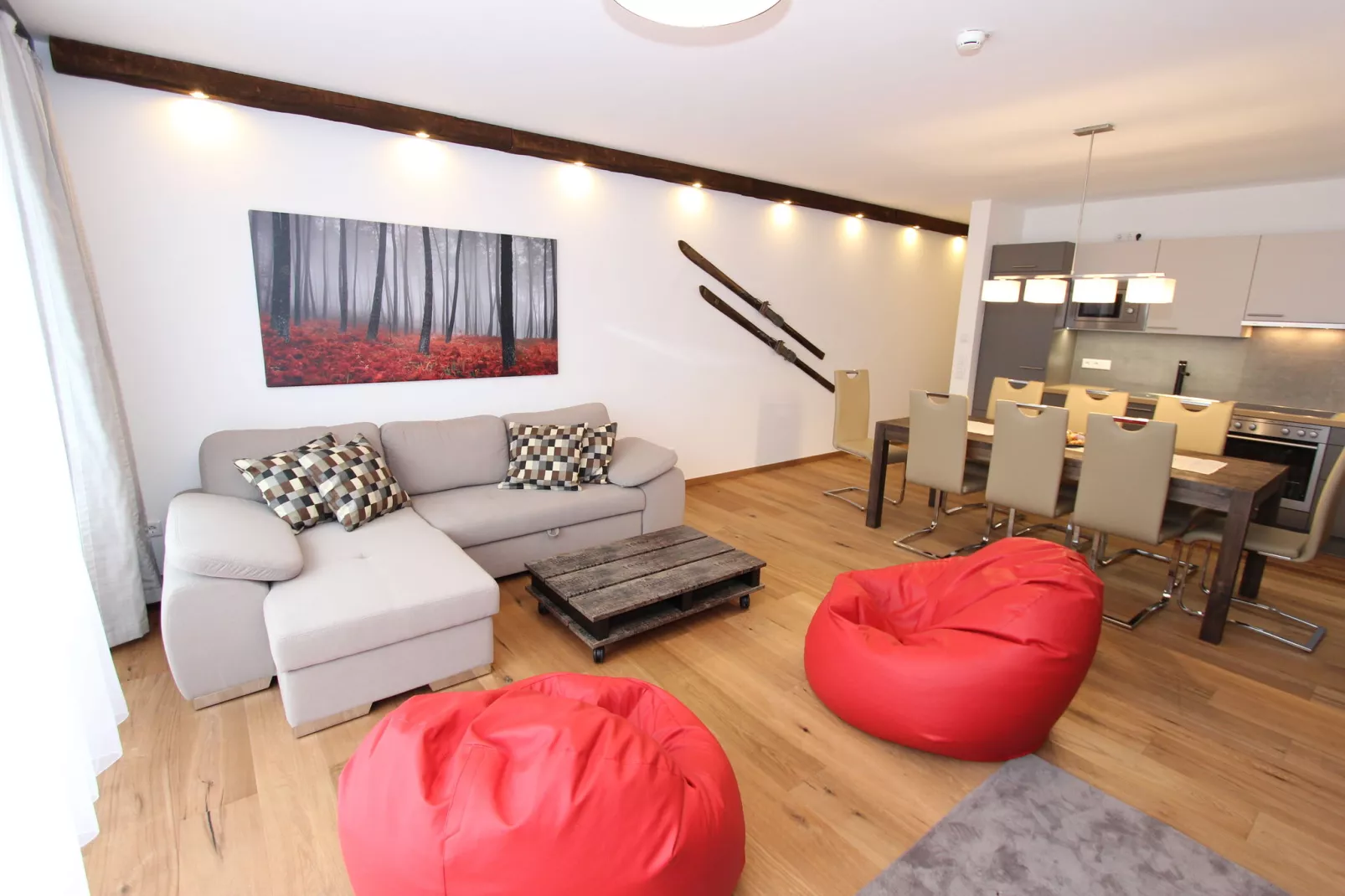 Wildkogel Appartement C-Woonkamer