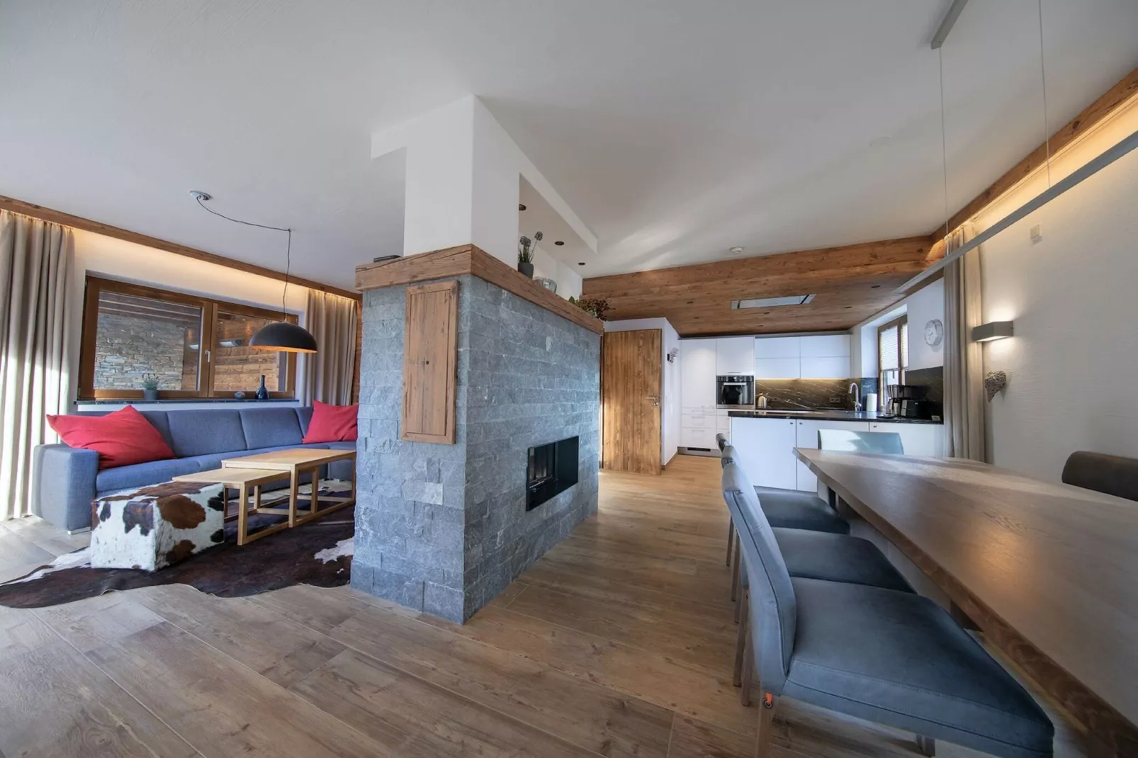 Nationalpark Chalet Arventalspitze-Woonkamer
