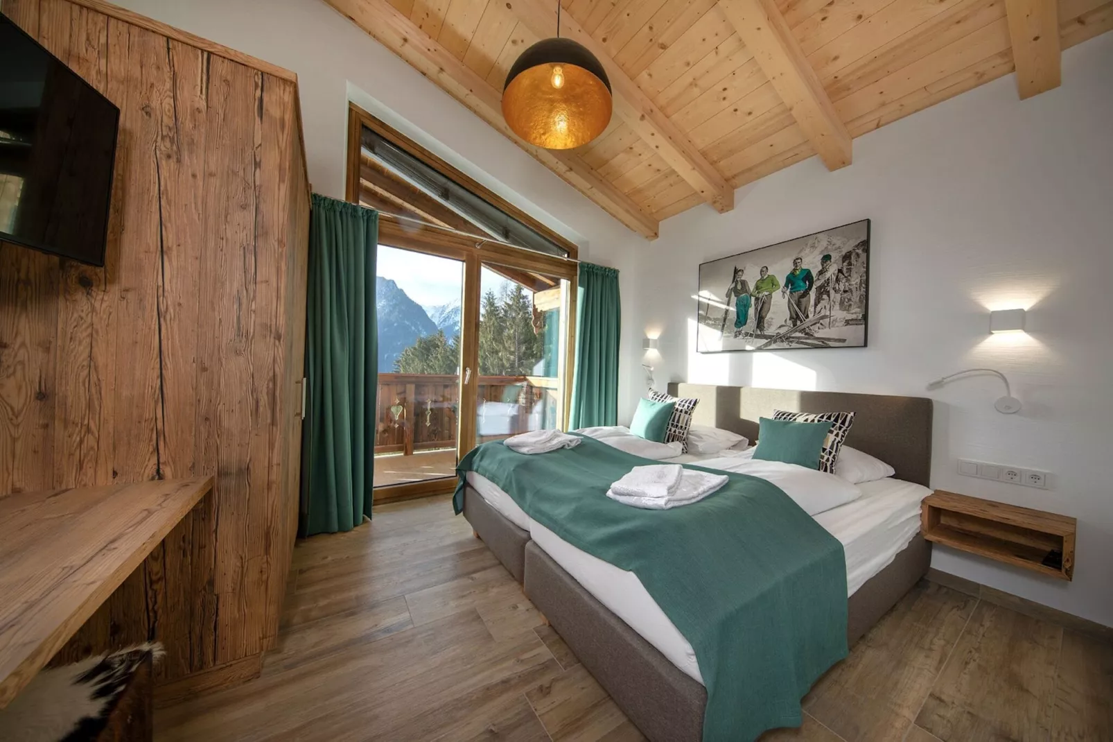 Nationalpark Chalet Arventalspitze-Slaapkamer
