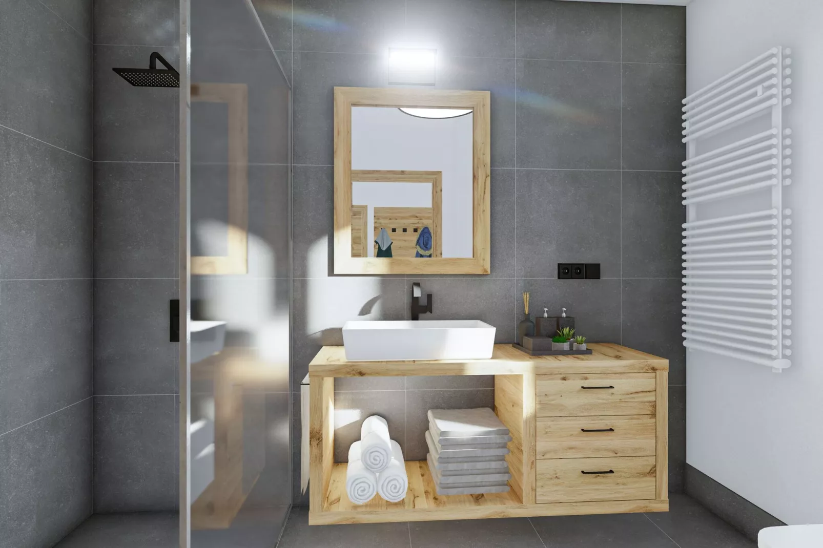 Bergzeit Appartements-Badkamer