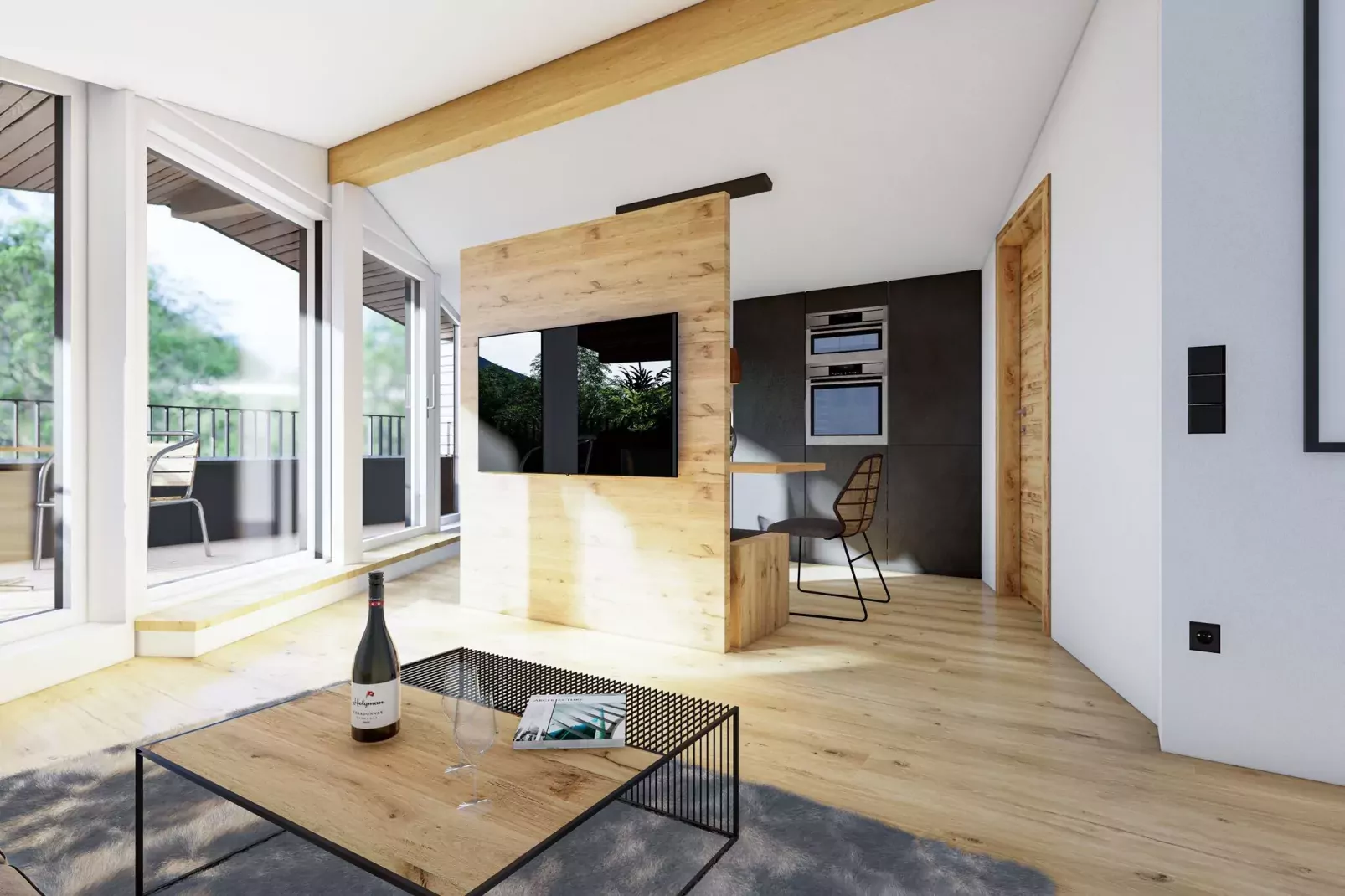 Bergzeit Penthouse-Woonkamer