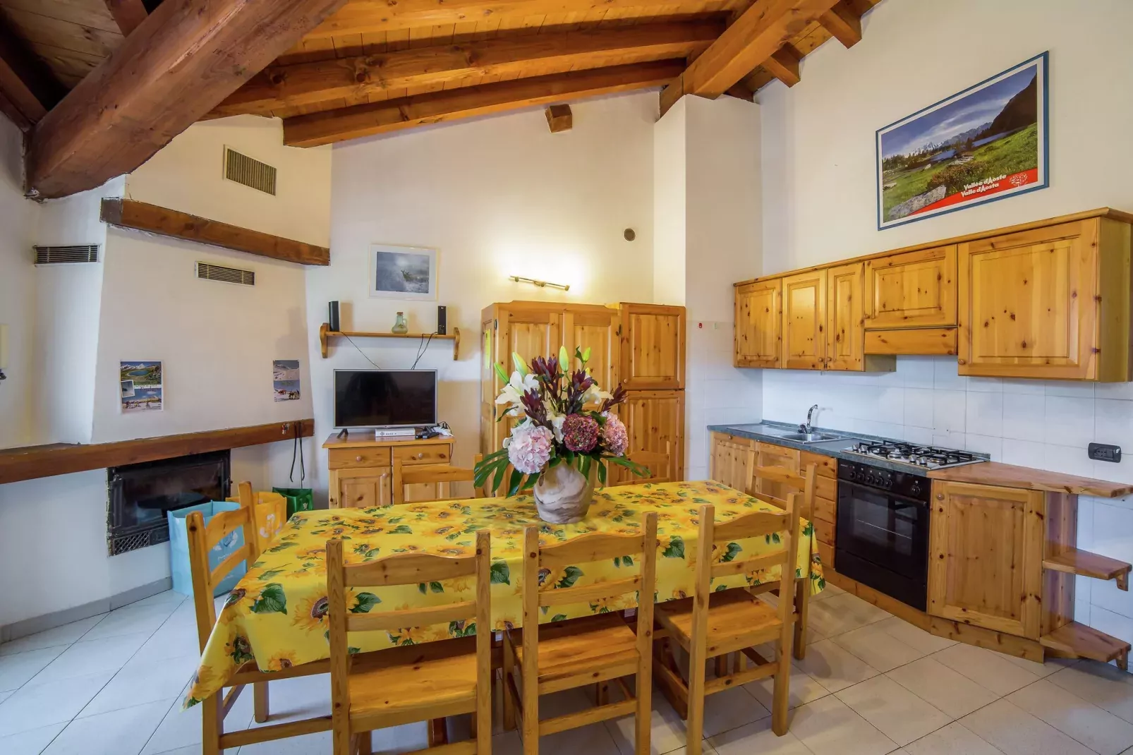 Chalet Antey Quadri B-Woonkamer