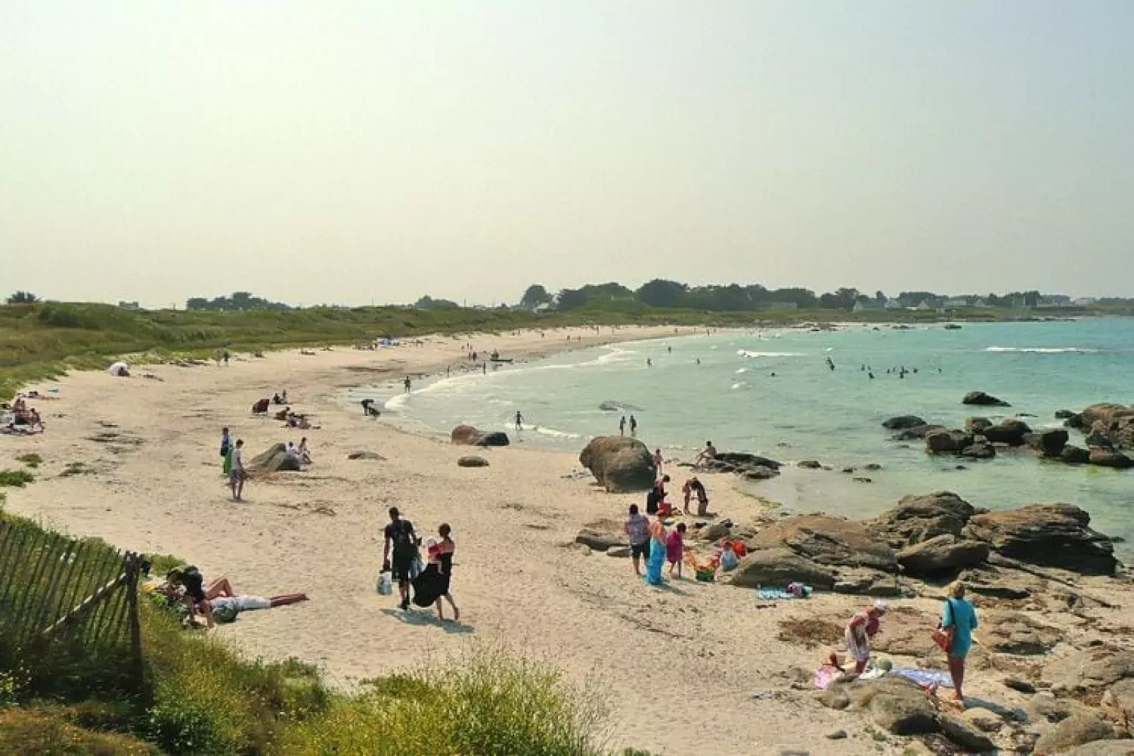 Steinhaus in Strandnähe Plouguerneau-Gebieden zomer 1km
