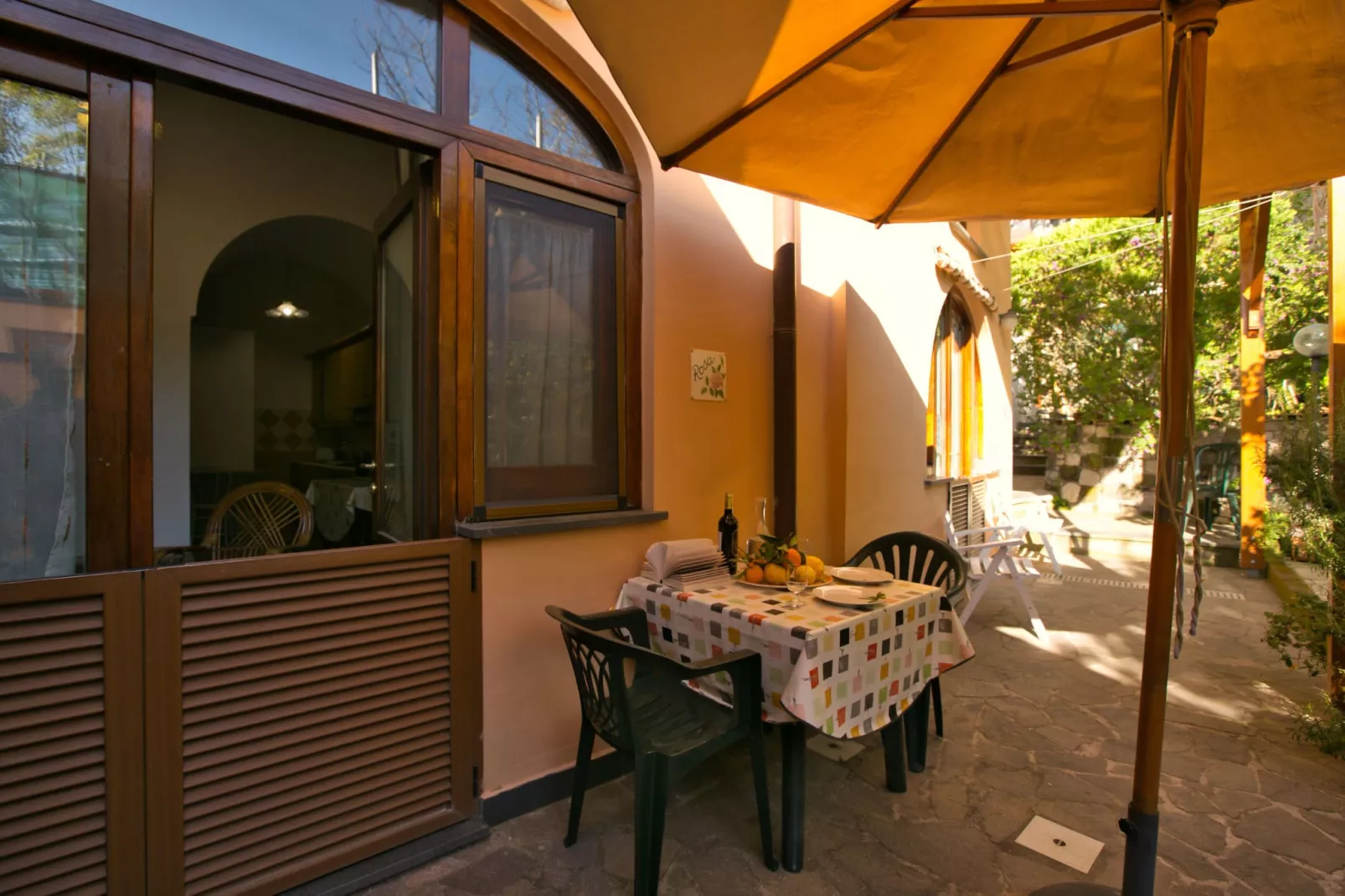 Rosa-Terrasbalkon