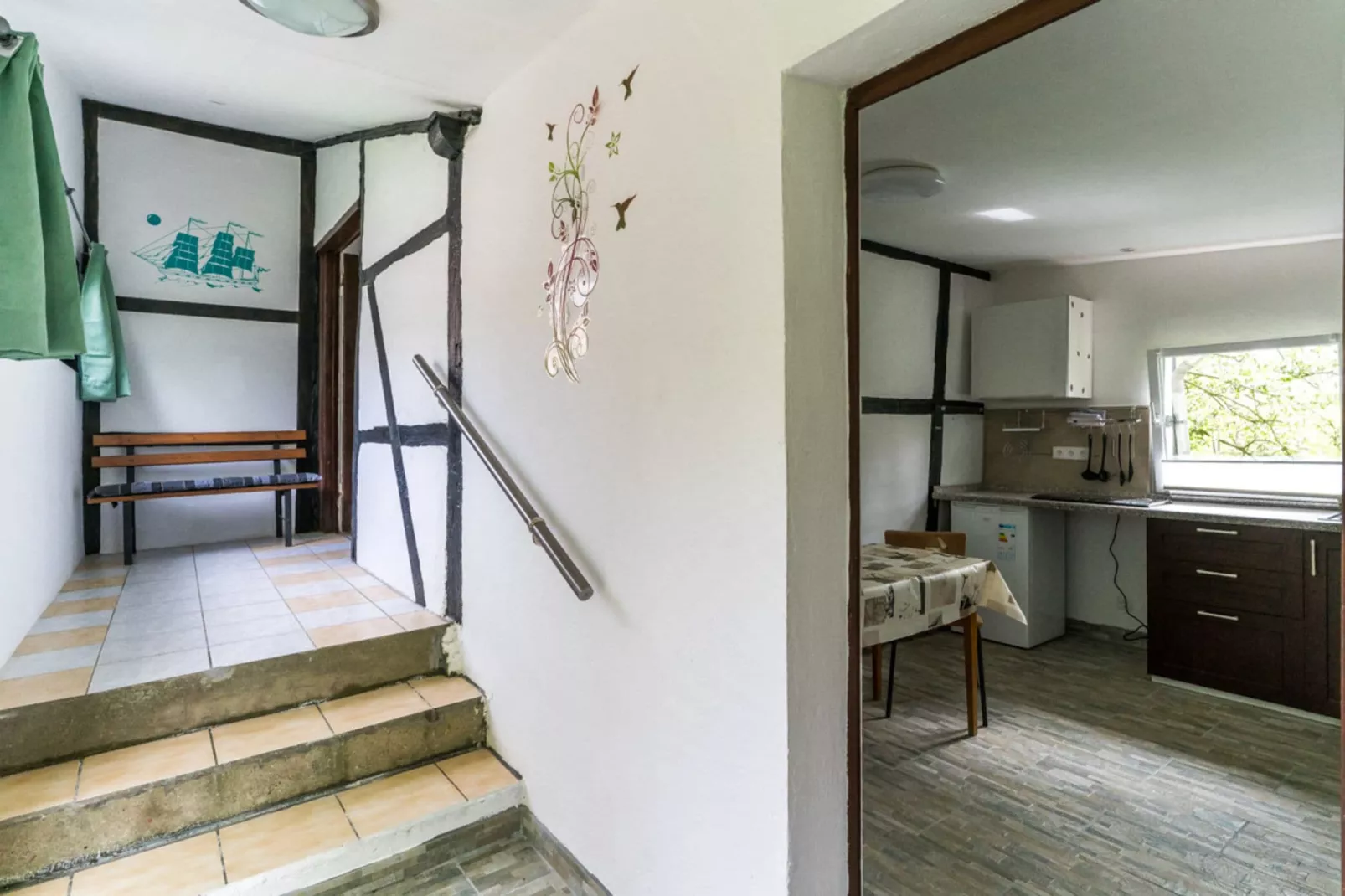 Gartenbungalow 2 rechte Seite-Woonkamer