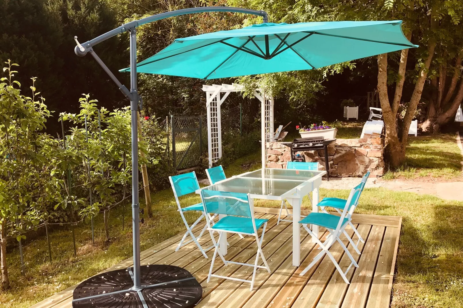 Apt Quineville 4 pers vue mer-Terrasbalkon