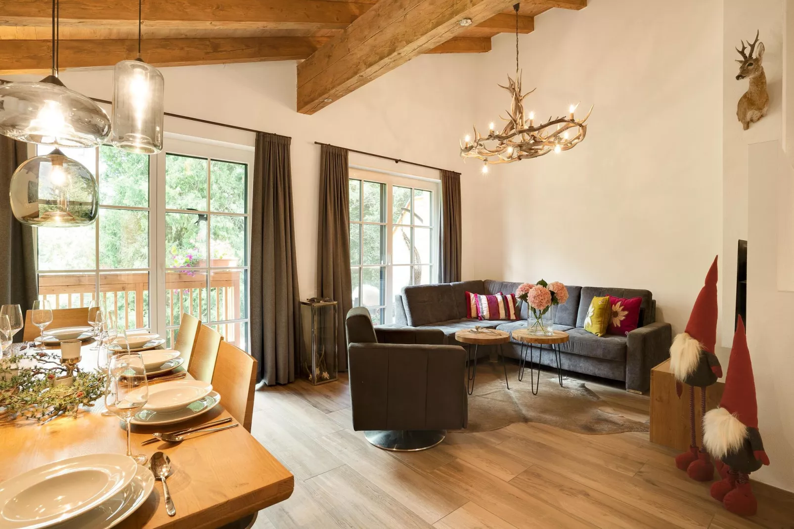 Tauernlodge Krimml 1B-Woonkamer