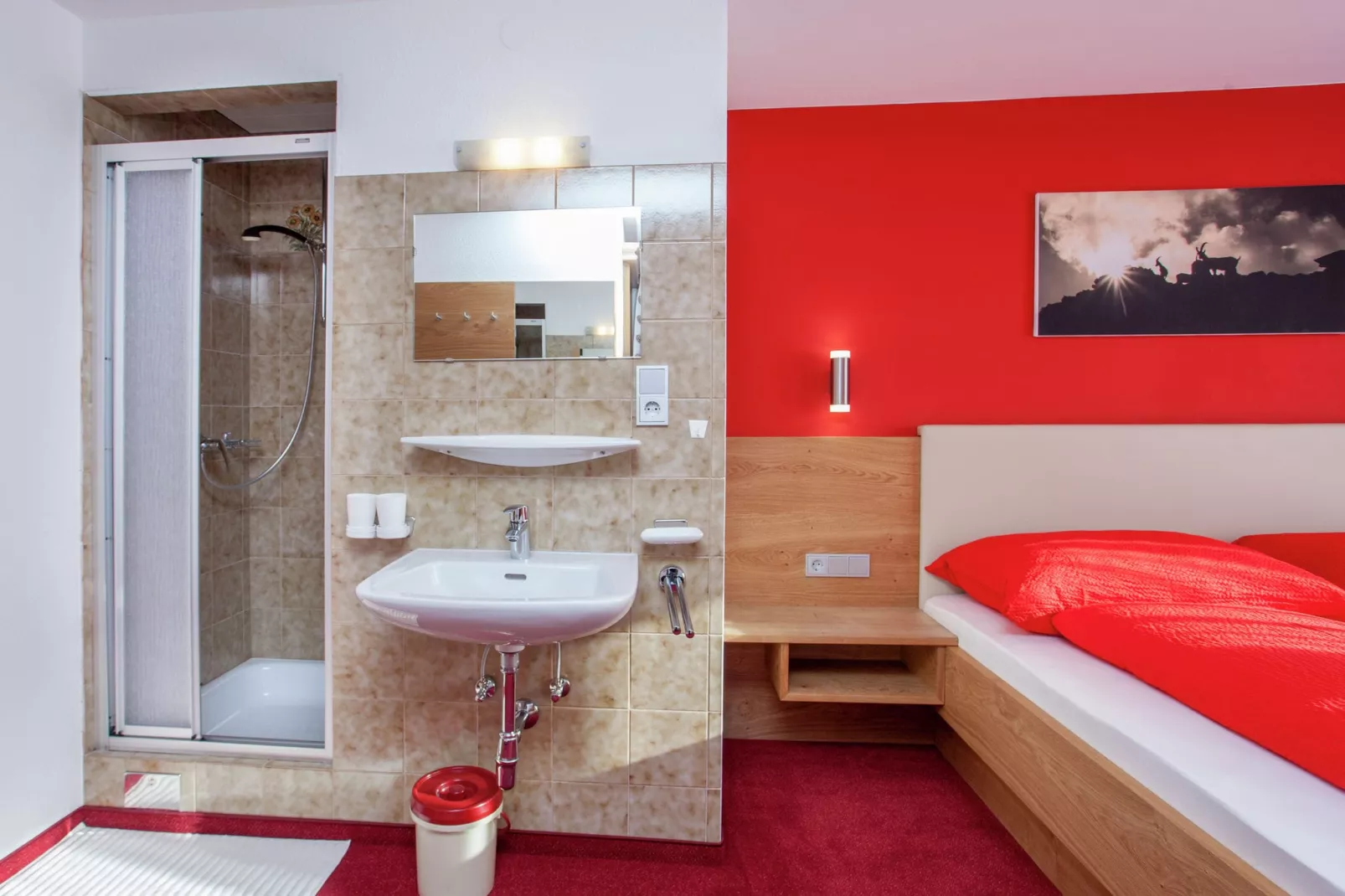 Hohspitz an der Piste-Badkamer