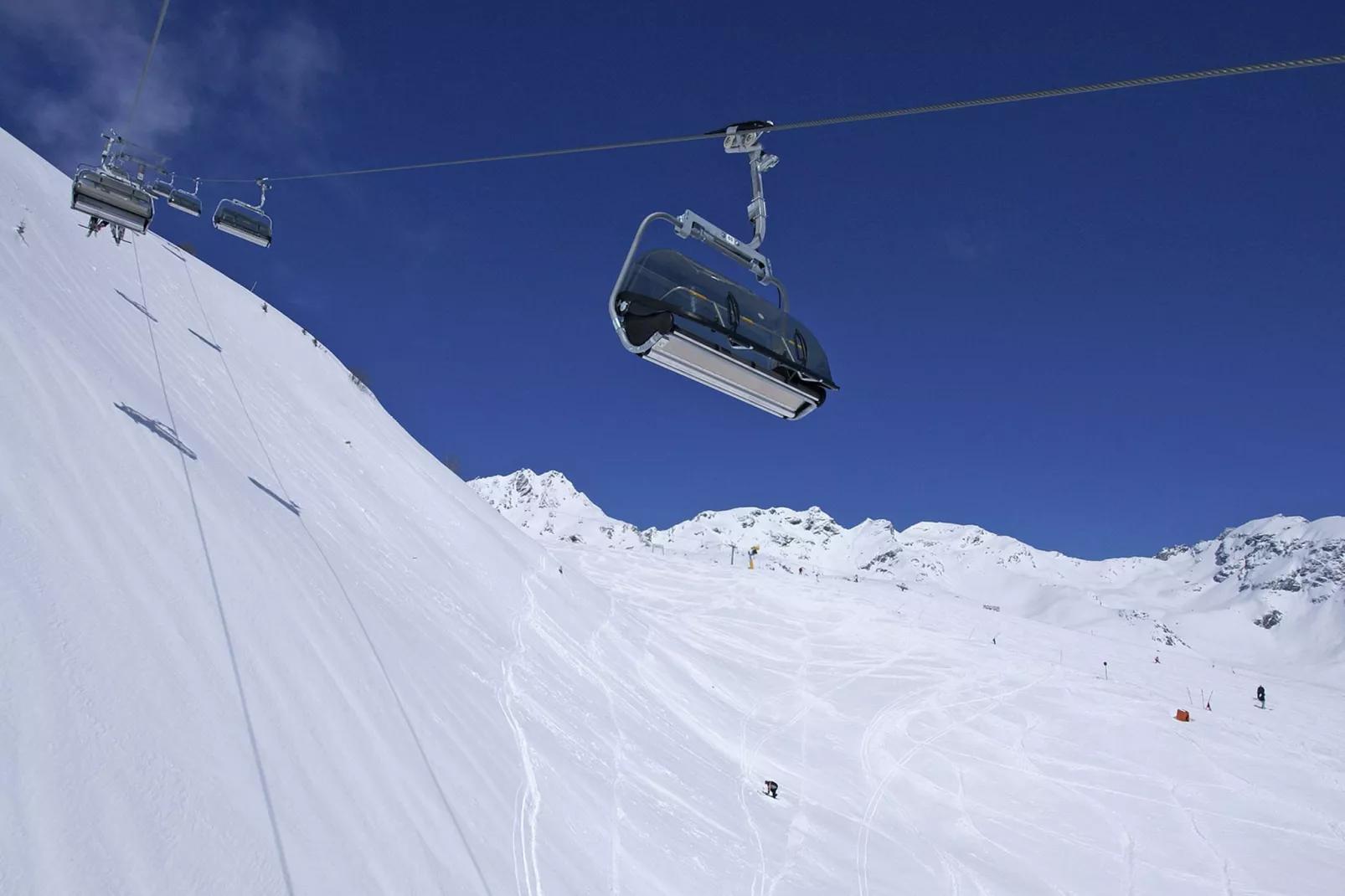 Hohspitz an der Piste-Gebied winter 1km