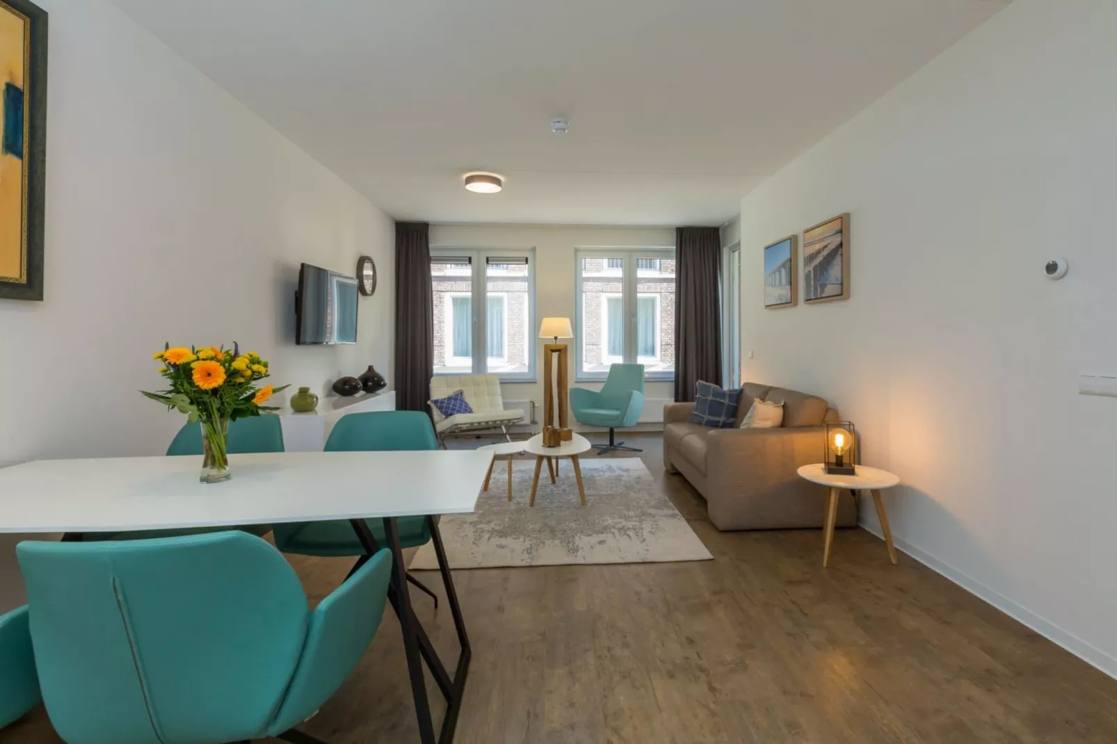 Aparthotel Zoutelande - 4 pers luxe appartement - huisdier-Woonkamer
