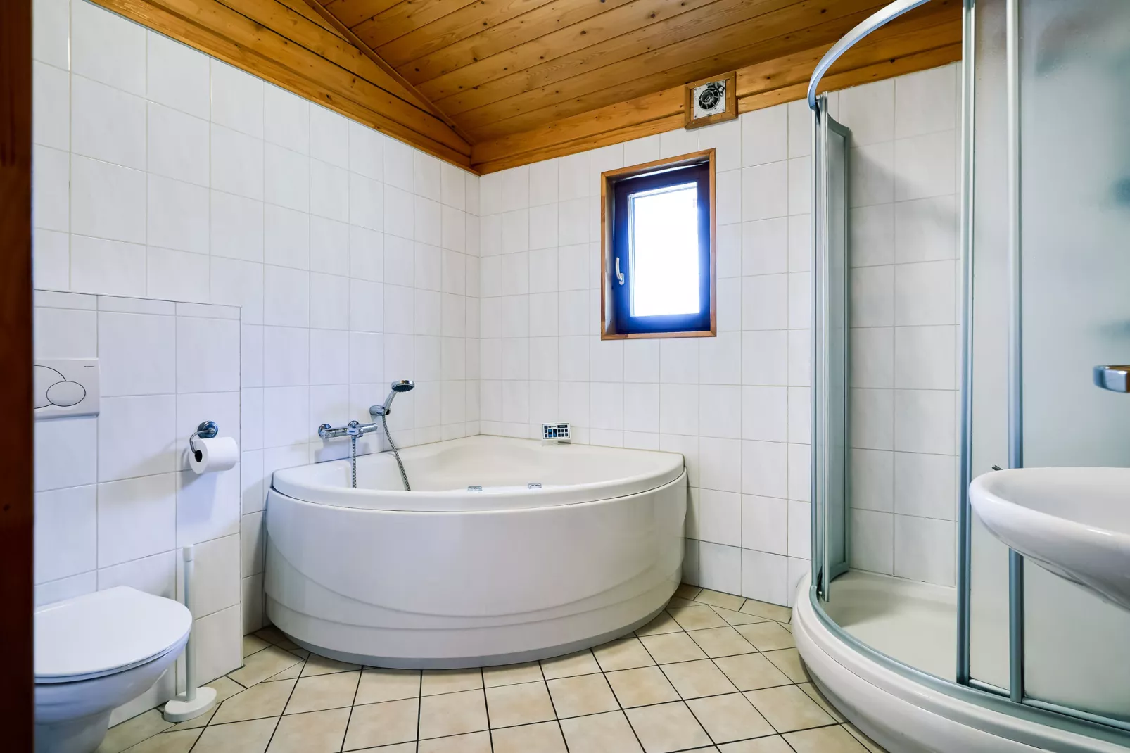 Finse Bungalow in Holten-Badkamer
