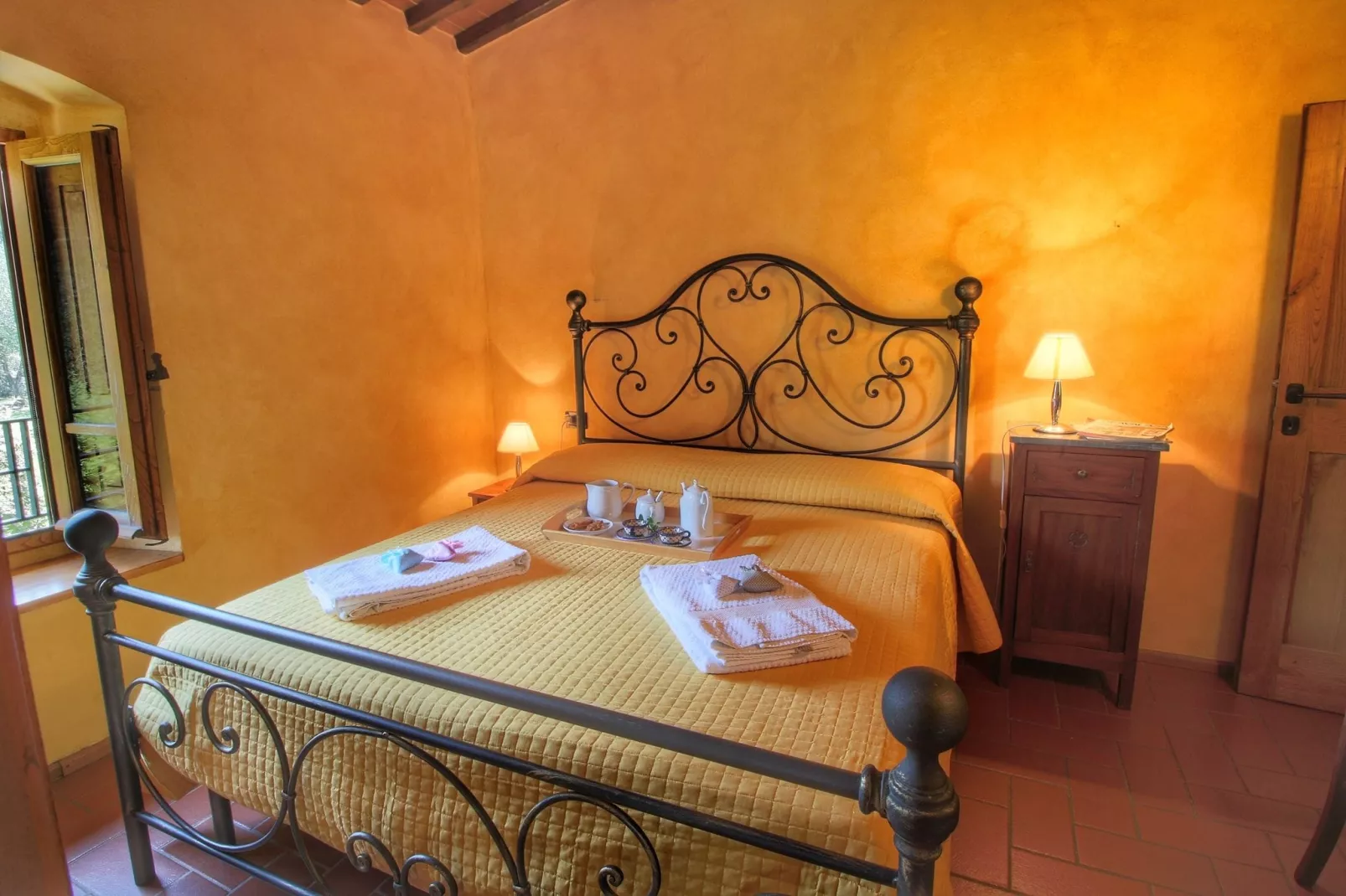 Podere Pulicciano Scaletta-Slaapkamer