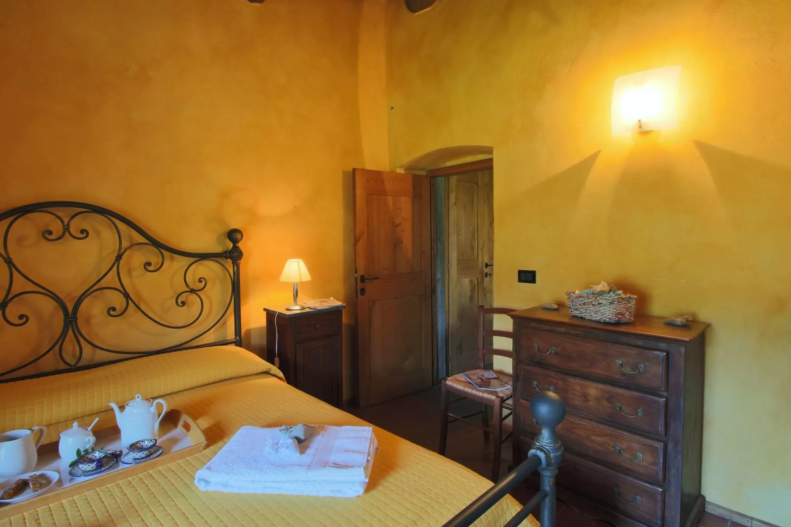 Podere Pulicciano Scaletta-Slaapkamer