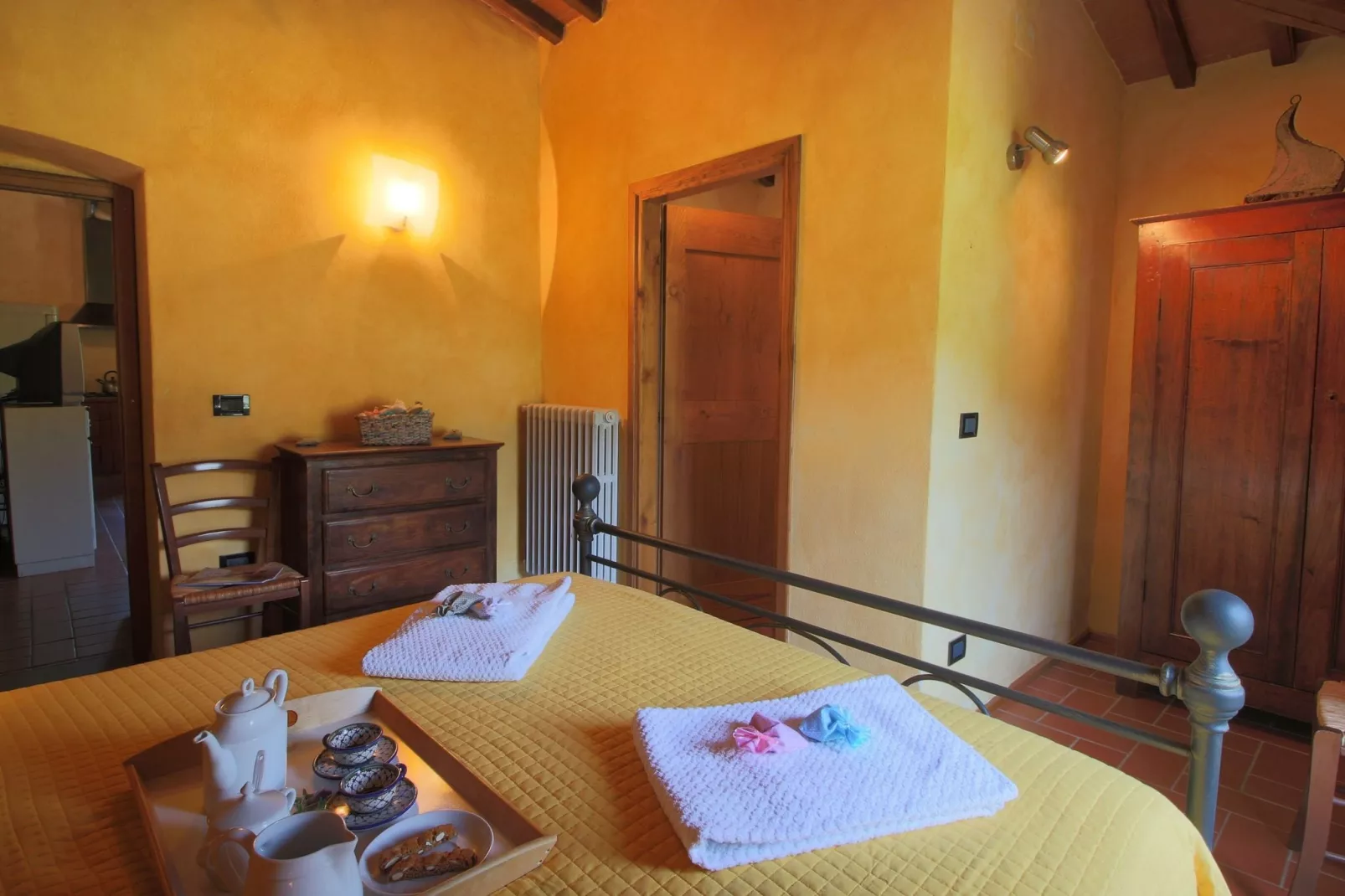 Podere Pulicciano Scaletta-Slaapkamer